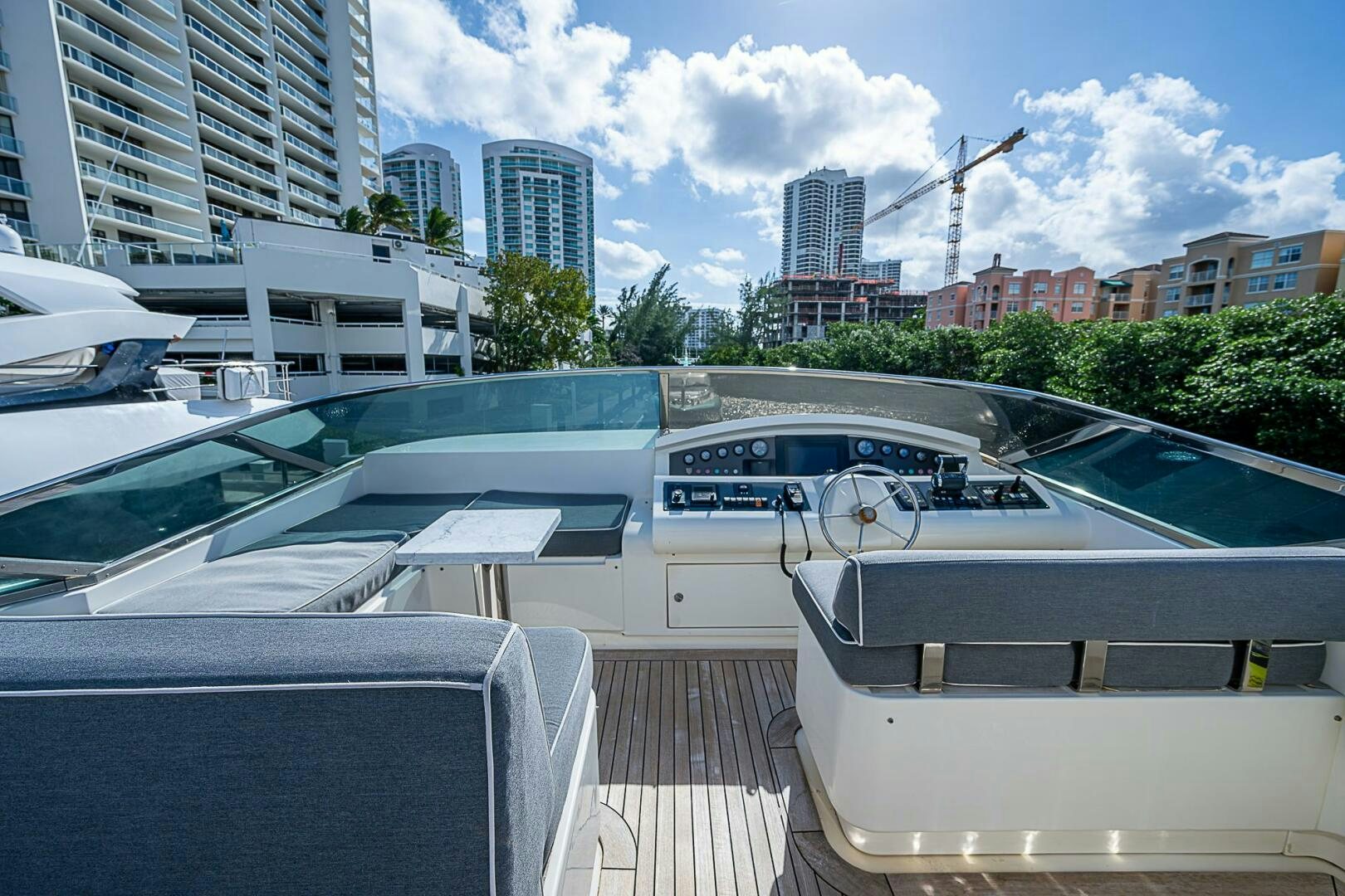 a boat parked on a dock aboard INTERVENTION Yacht for Sale