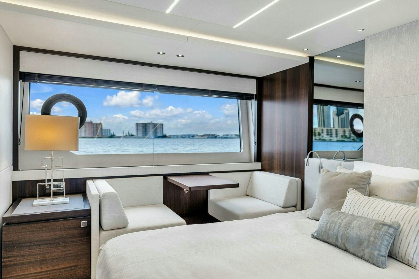 a room with a large screen aboard YOU AND ISLANDS Yacht for Sale