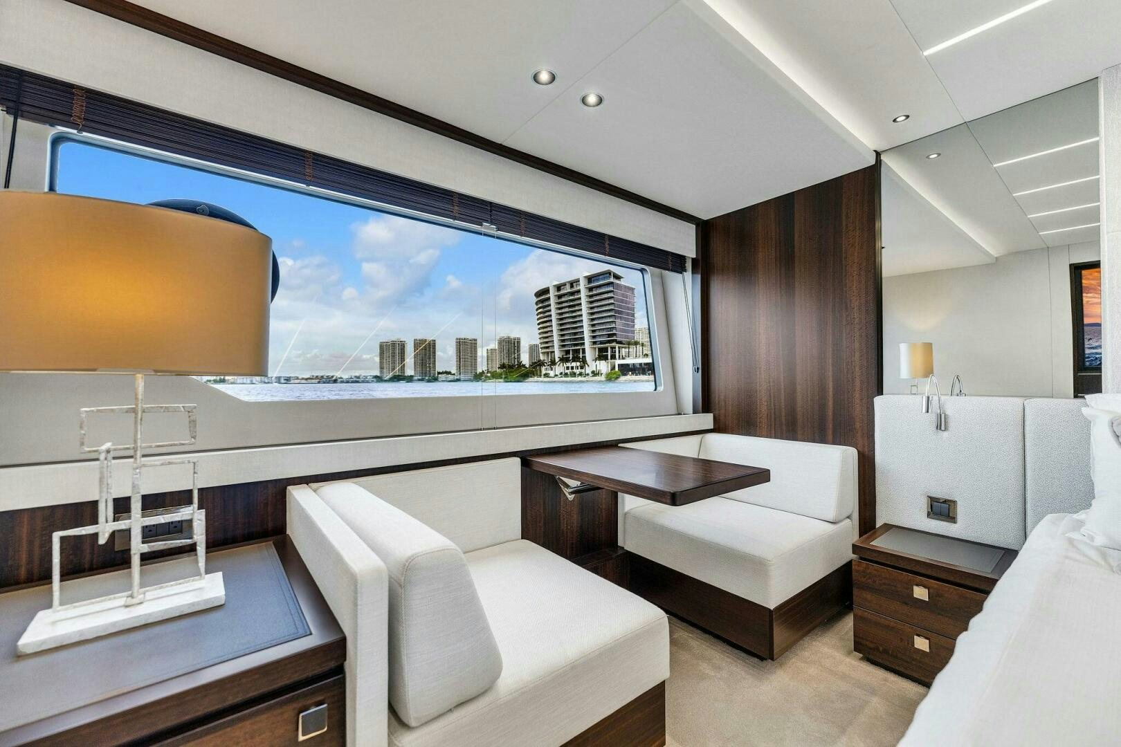 a room with a large window aboard YOU AND ISLANDS Yacht for Sale