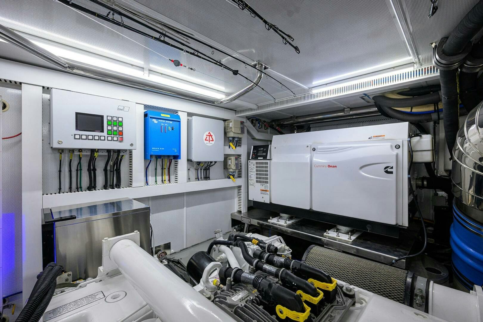 a room with machinery and equipment aboard AQUA LIFE Yacht for Sale
