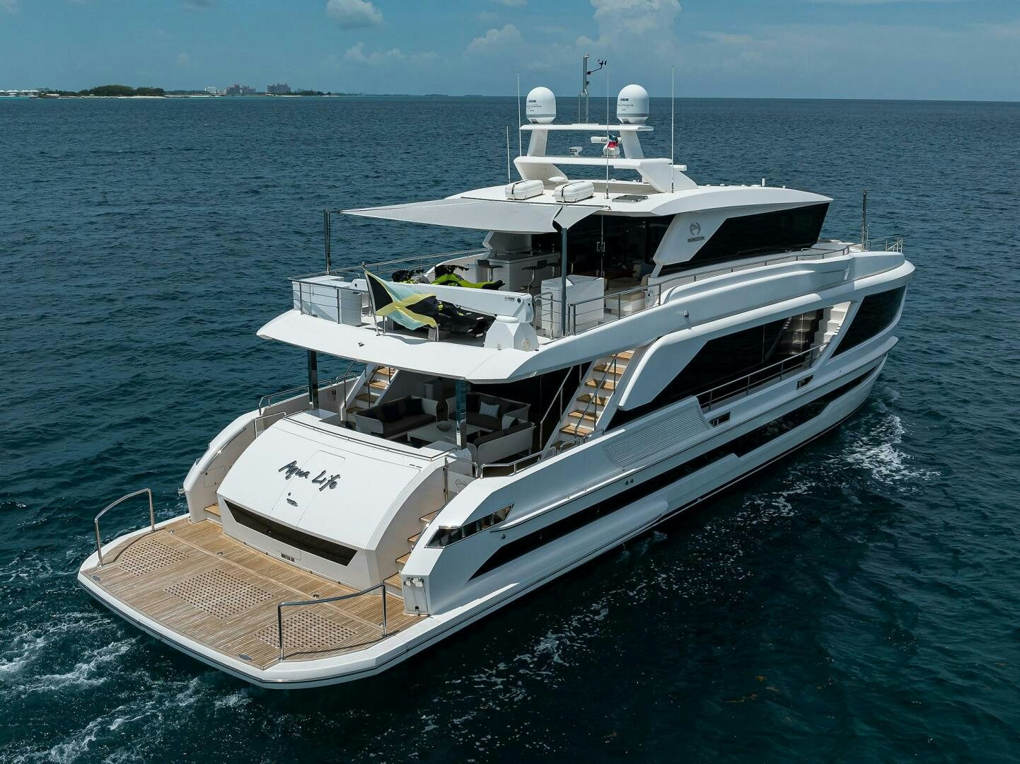 a boat on the water aboard AQUA LIFE Yacht for Sale