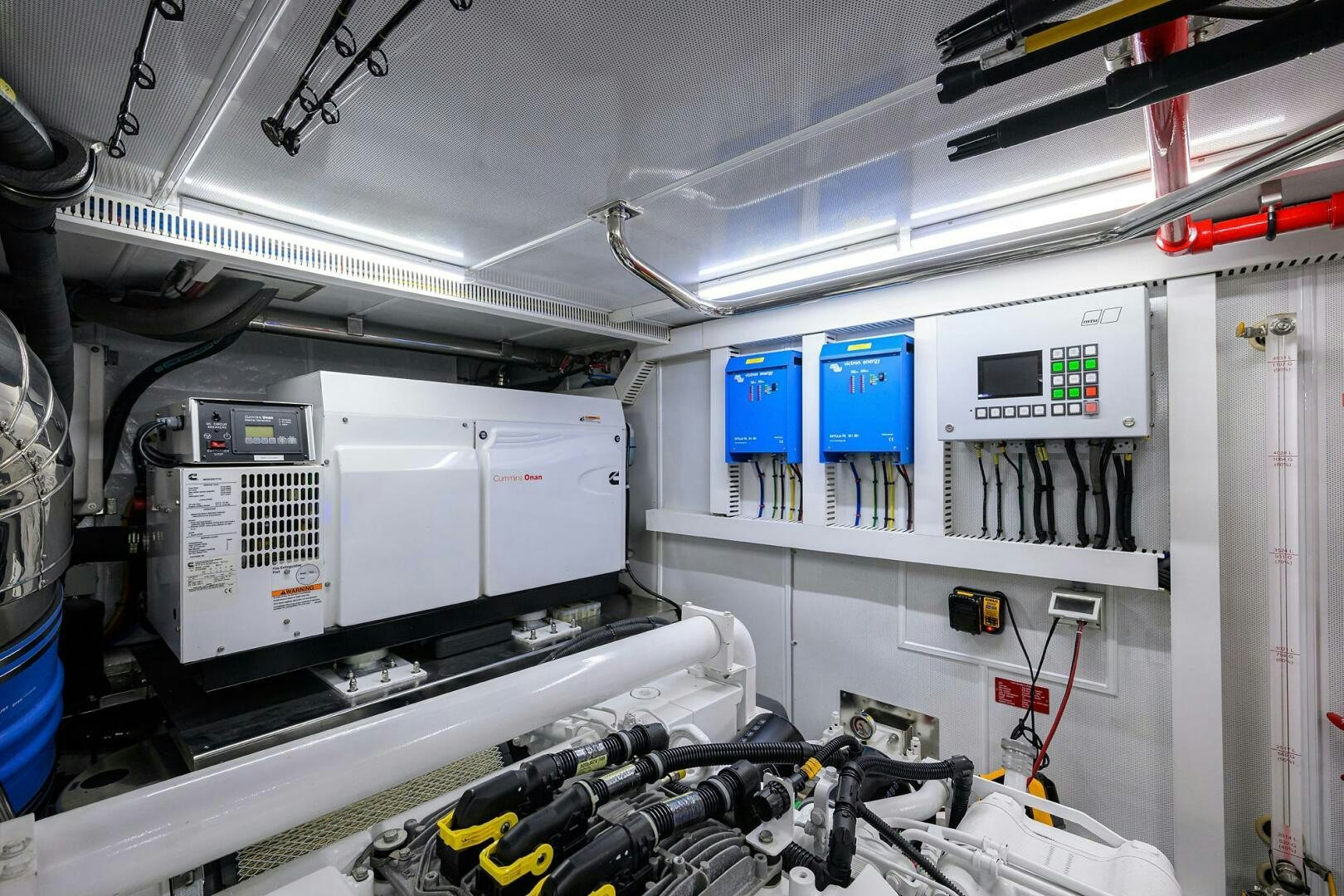 a room with machinery and equipment aboard AQUA LIFE Yacht for Sale