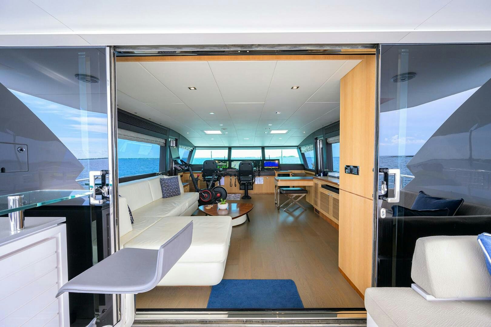 inside of a vehicle aboard AQUA LIFE Yacht for Sale