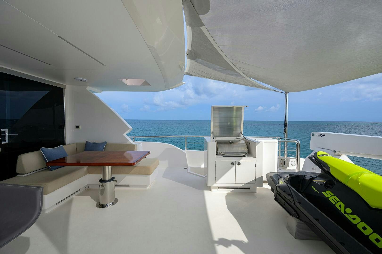 a view of the ocean from the cockpit of a plane aboard AQUA LIFE Yacht for Sale