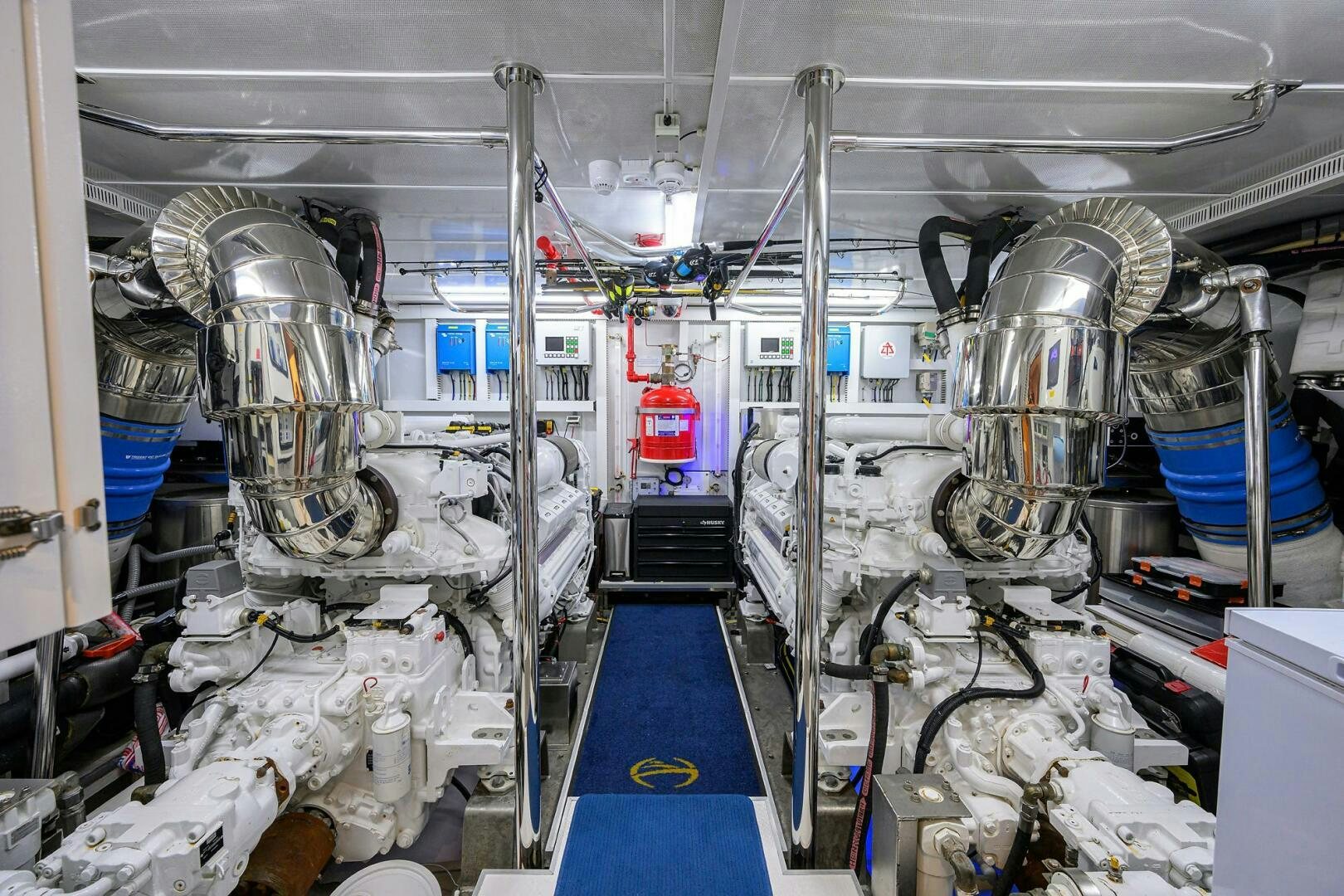 a room with machinery aboard AQUA LIFE Yacht for Sale