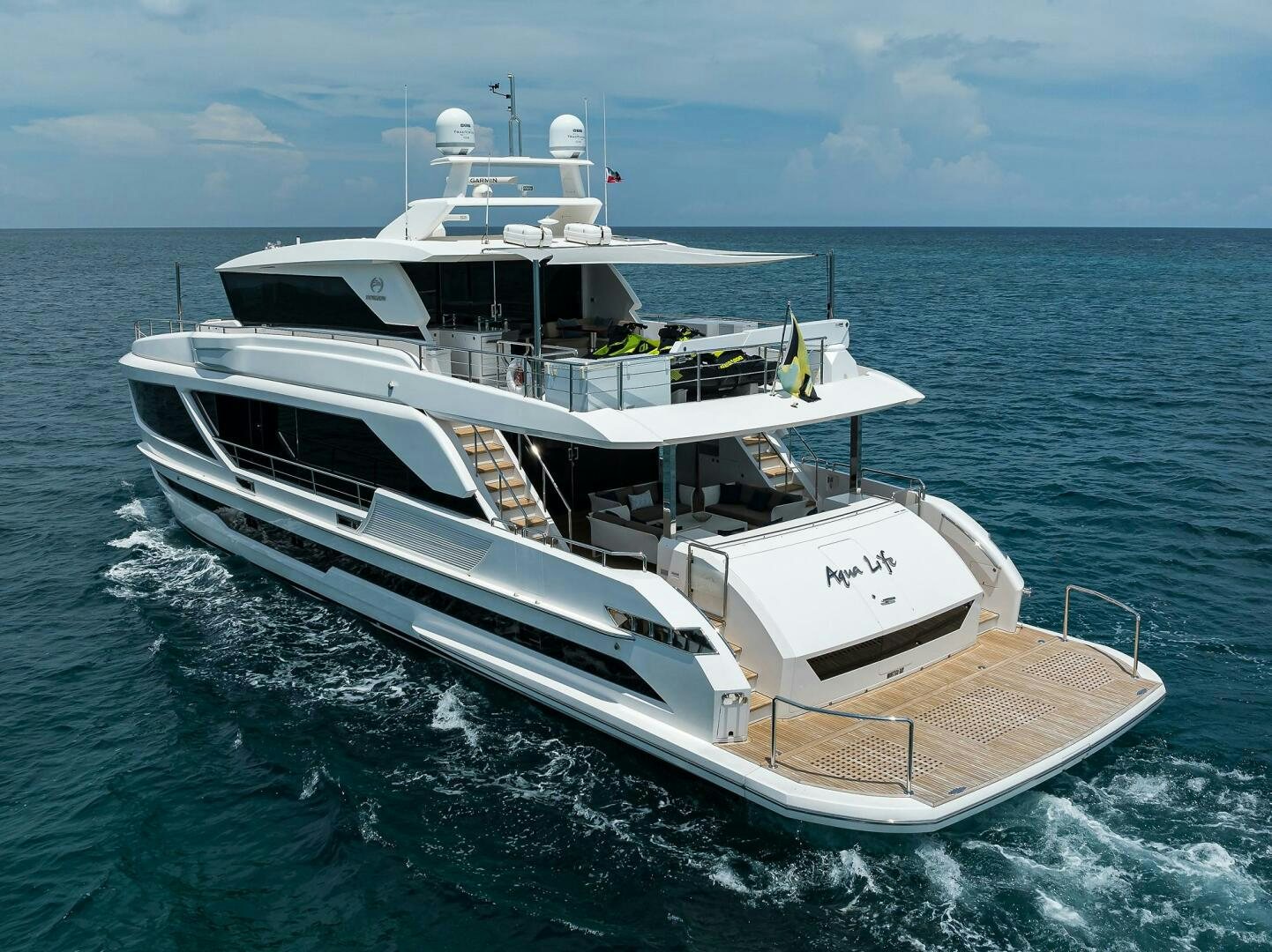 a boat in the water aboard AQUA LIFE Yacht for Sale