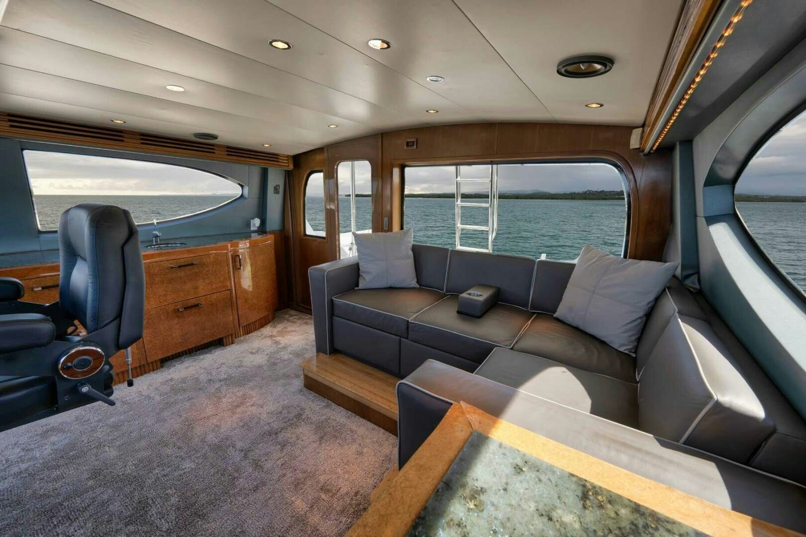 inside of a vehicle aboard REEL TRADER Yacht for Sale