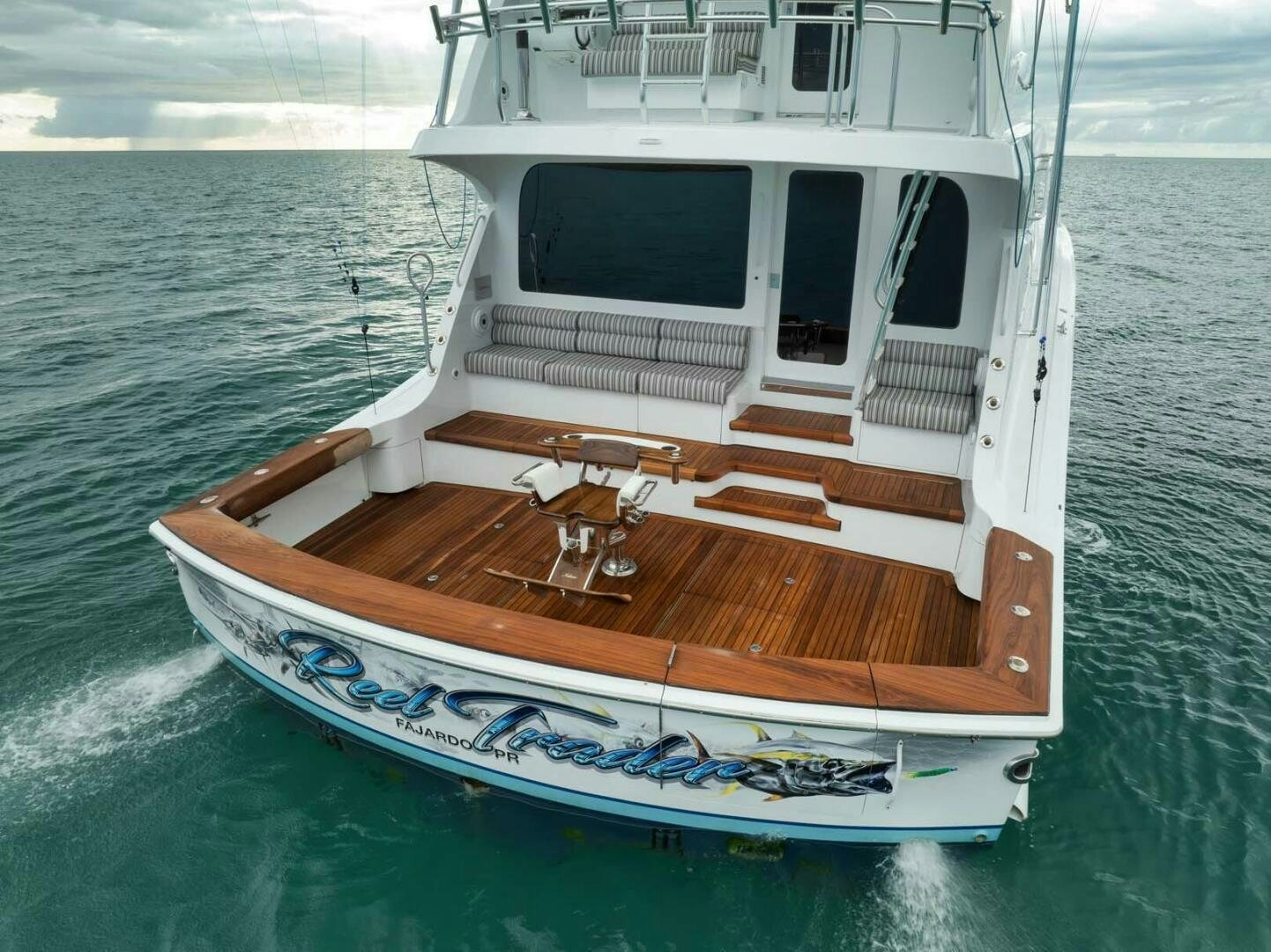 a boat in the water aboard REEL TRADER Yacht for Sale