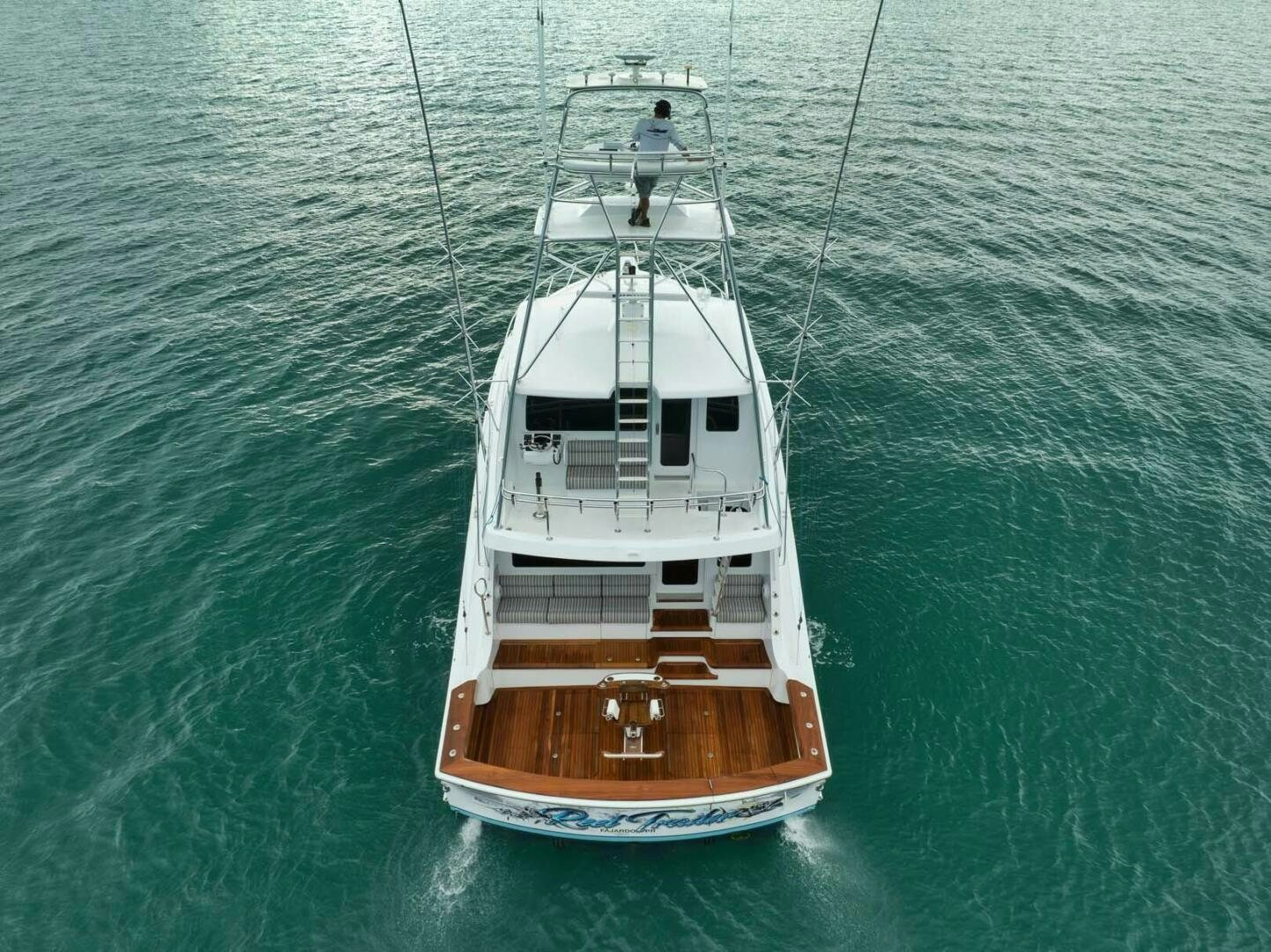a boat in the water aboard REEL TRADER Yacht for Sale