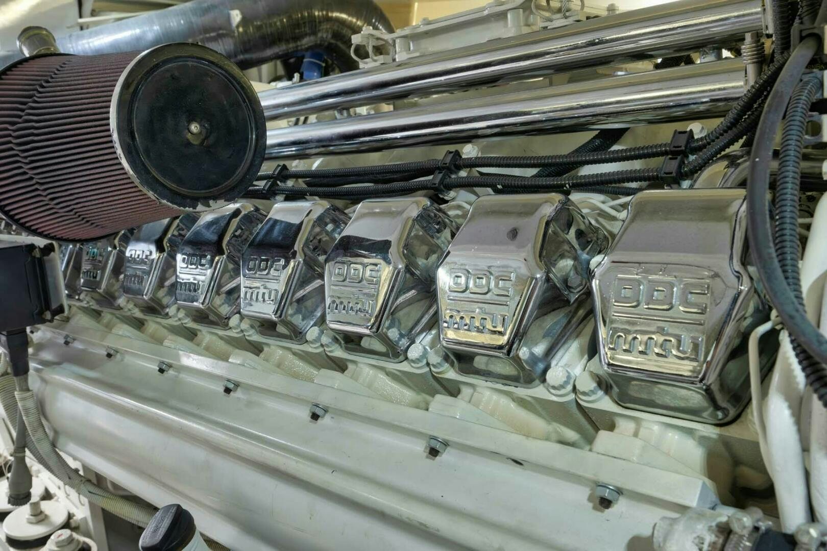 a car engine with a car engine aboard REEL TRADER Yacht for Sale