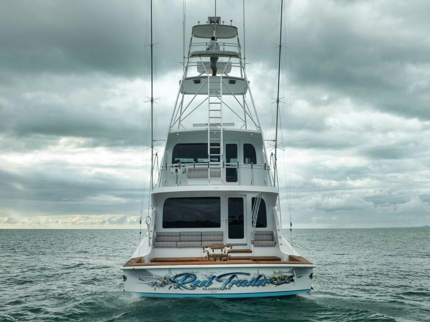 a boat in the water aboard REEL TRADER Yacht for Sale