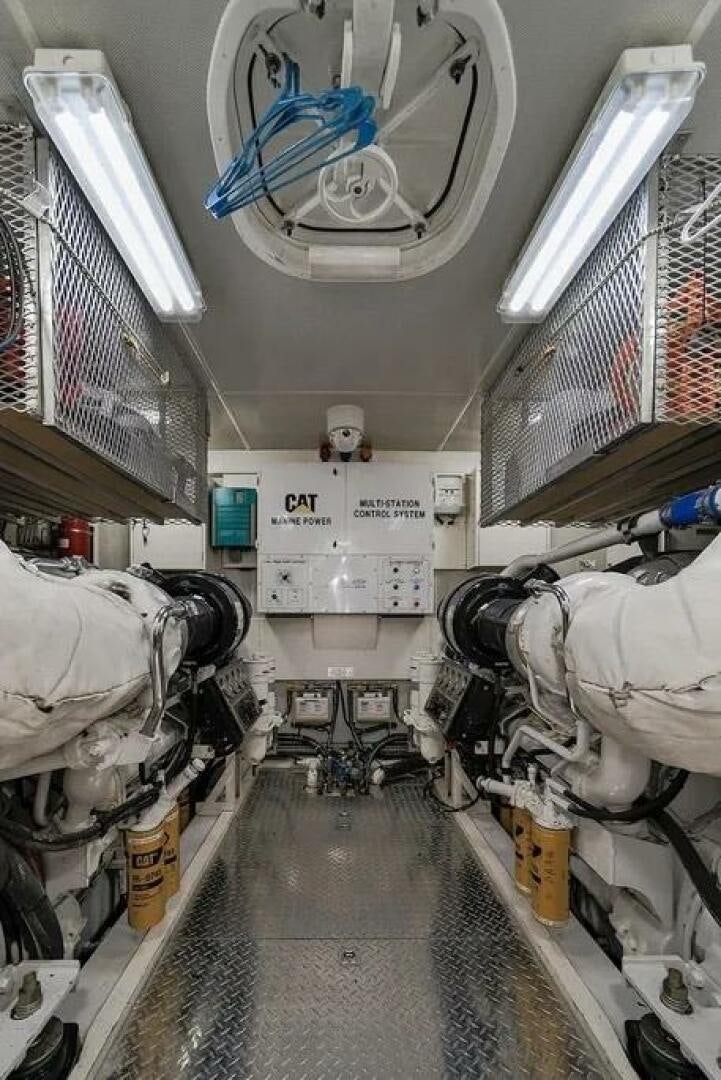 a room with several machines aboard CERCA TROVA Yacht for Sale