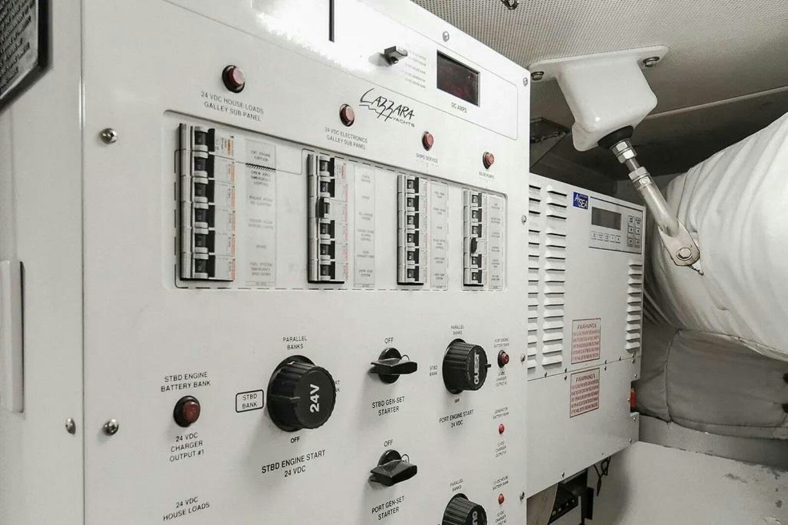 a white board with a white board aboard CERCA TROVA Yacht for Sale