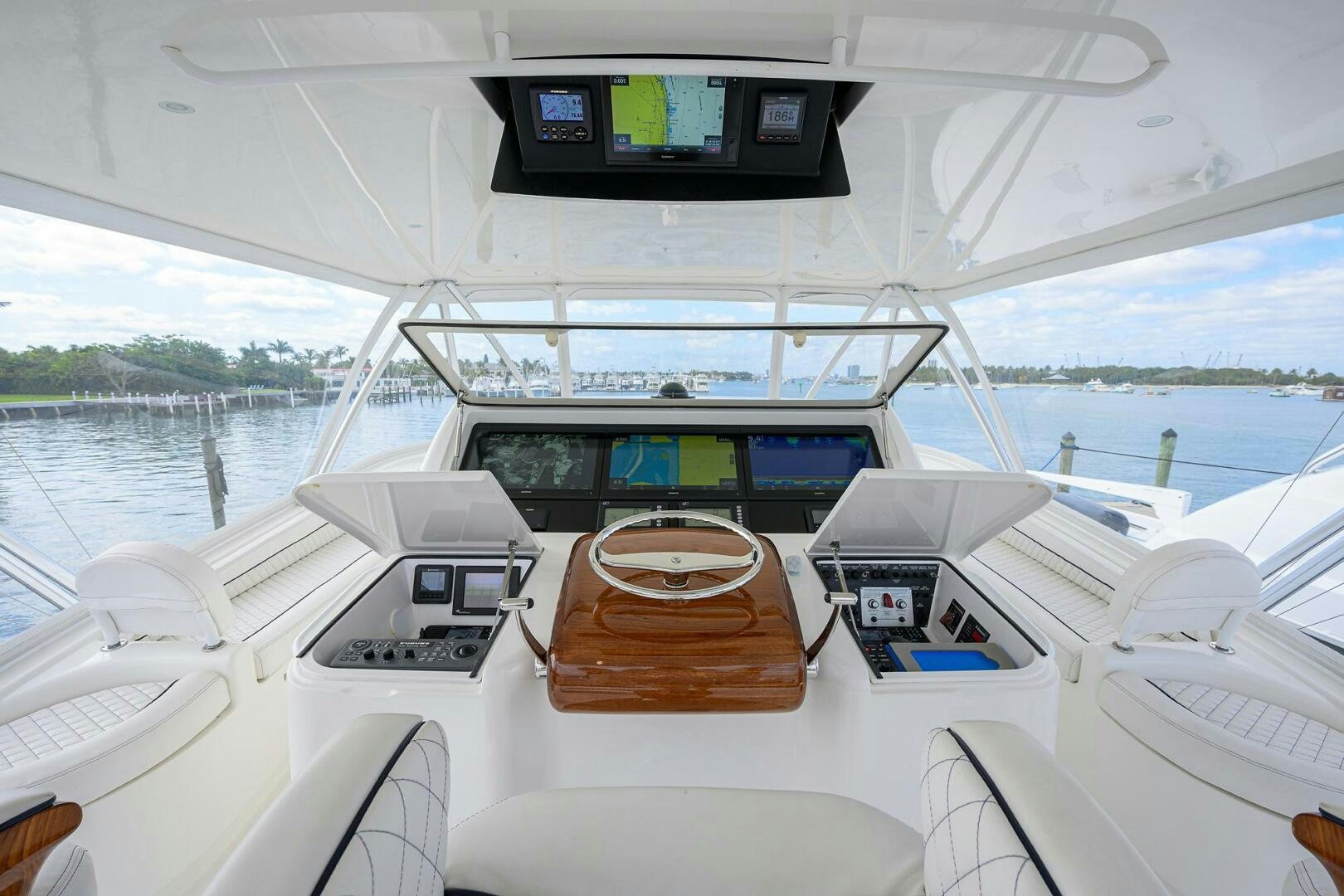 the inside of a boat aboard JUST CHILLIN Yacht for Sale