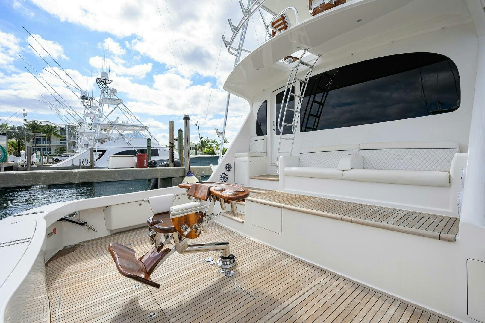 a boat on the water aboard JUST CHILLIN Yacht for Sale