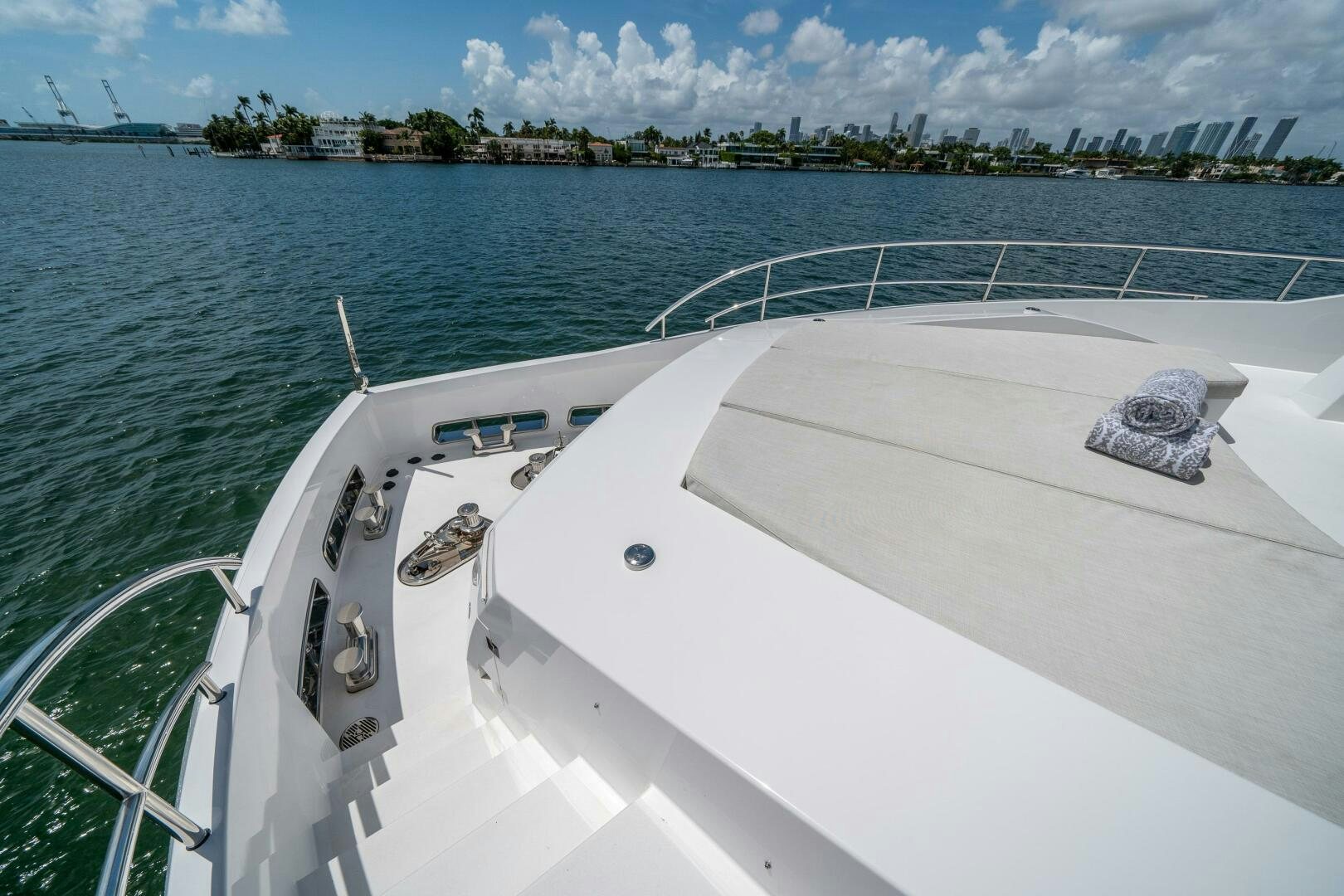 a boat on the water aboard DAY ONE Yacht for Sale