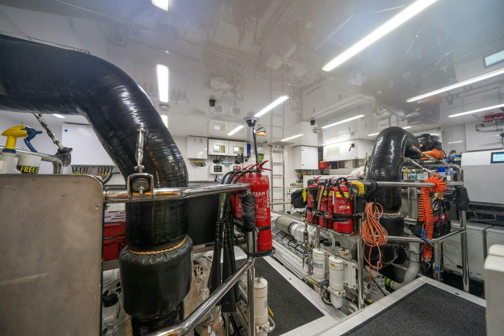 a machine in a factory aboard DAY ONE Yacht for Sale