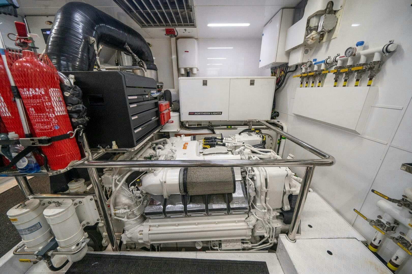 a machine in a room aboard DAY ONE Yacht for Sale