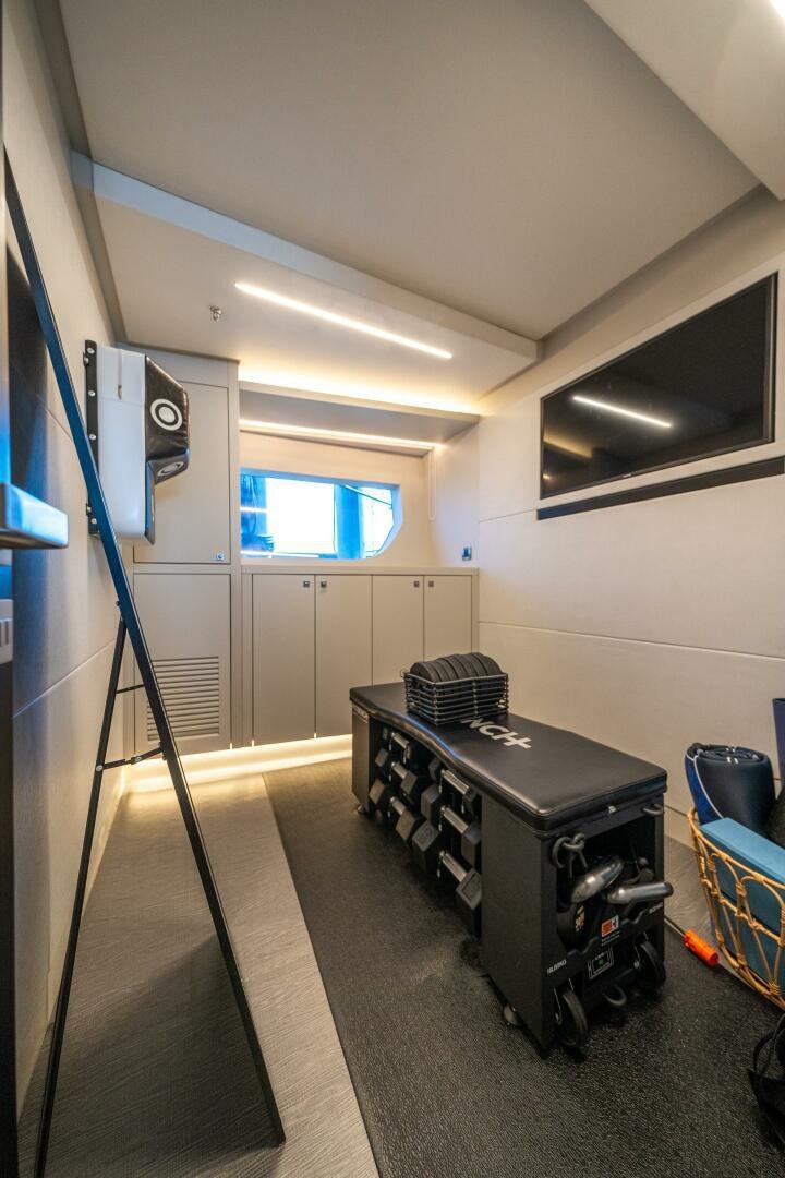 a machine in a room aboard DAY ONE Yacht for Sale