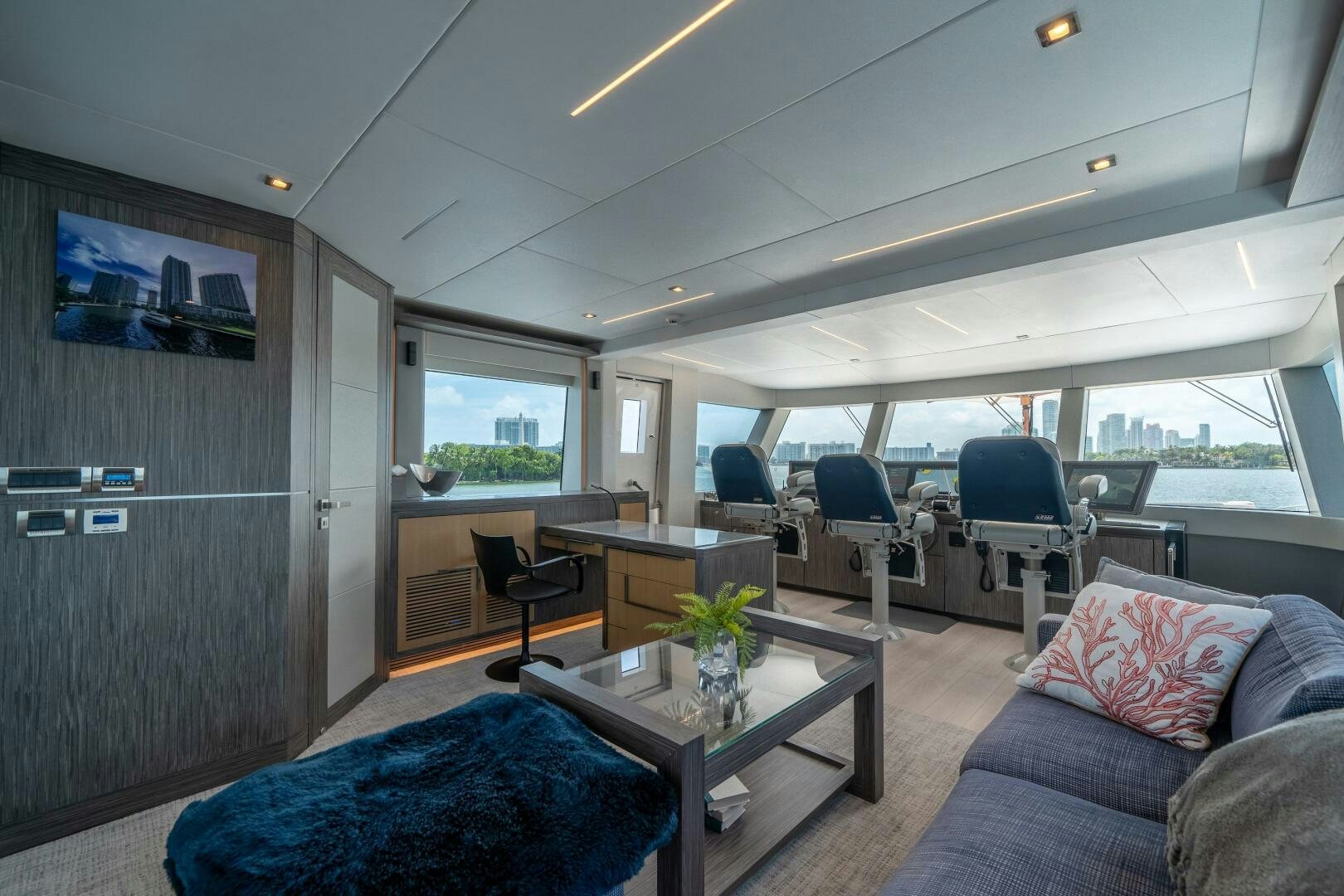 inside of a boat aboard DAY ONE Yacht for Sale