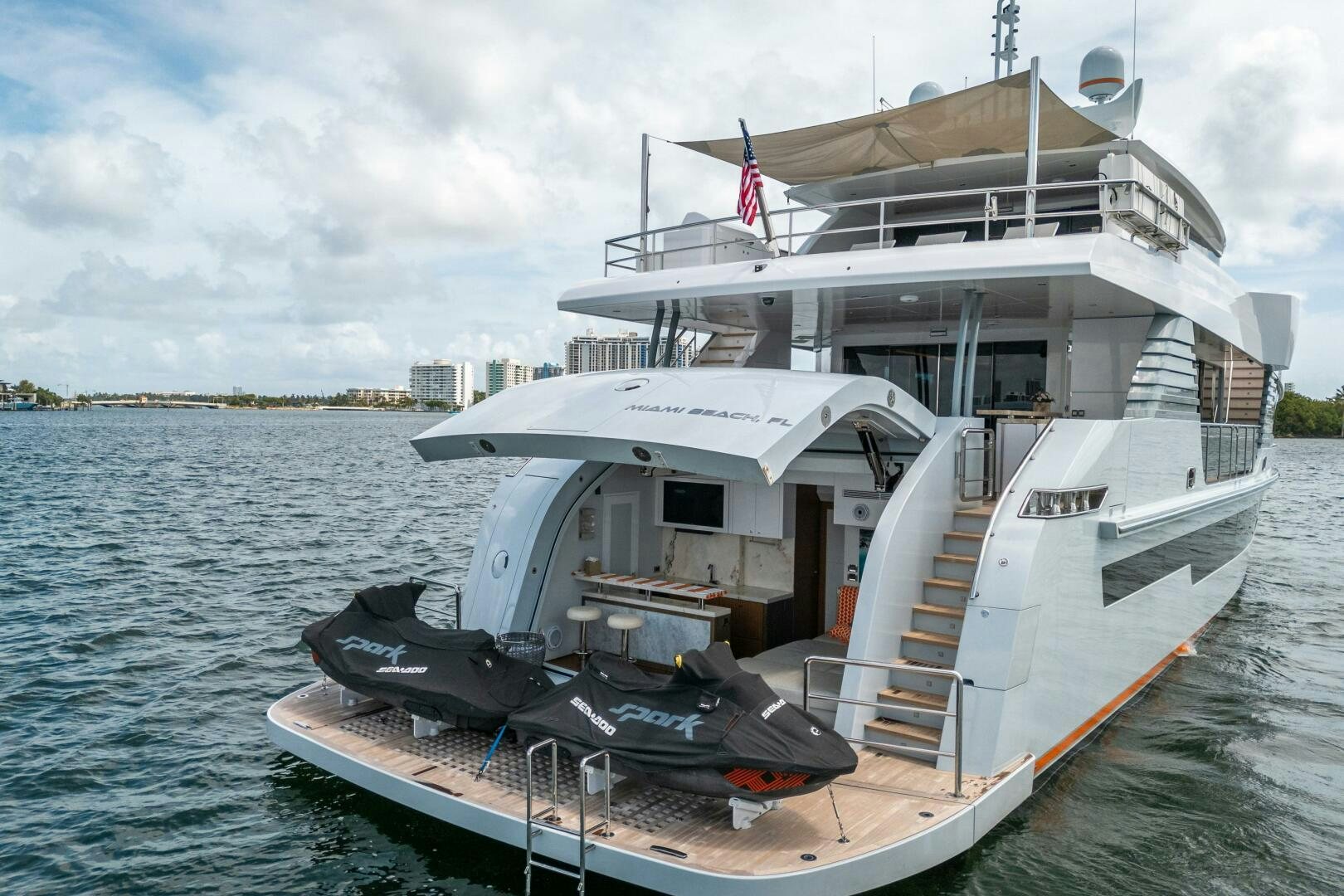 a boat on the water aboard DAY ONE Yacht for Sale