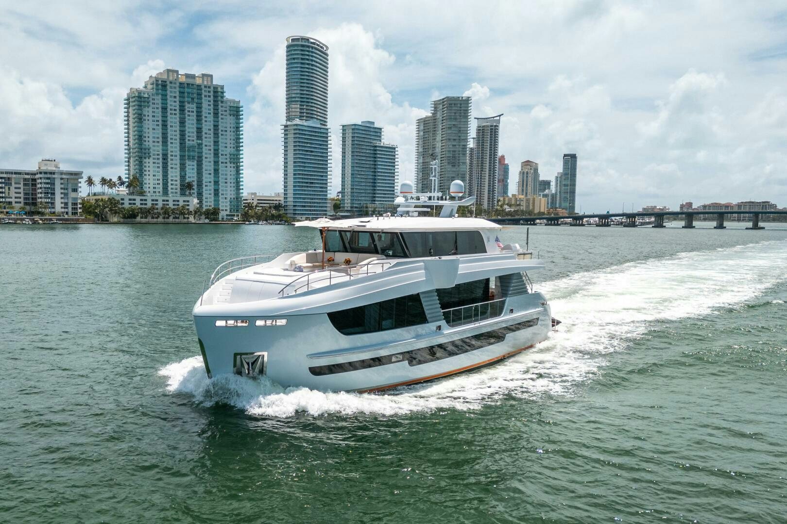 a boat on the water aboard DAY ONE Yacht for Sale