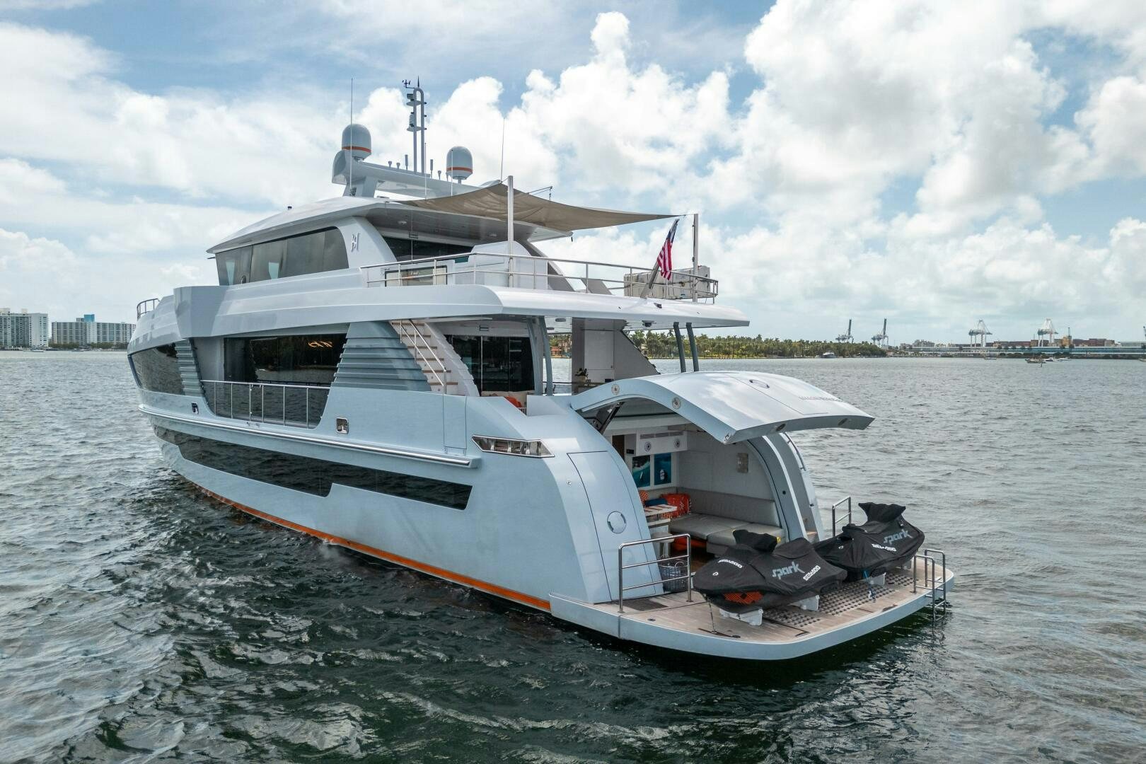 a boat on the water aboard DAY ONE Yacht for Sale