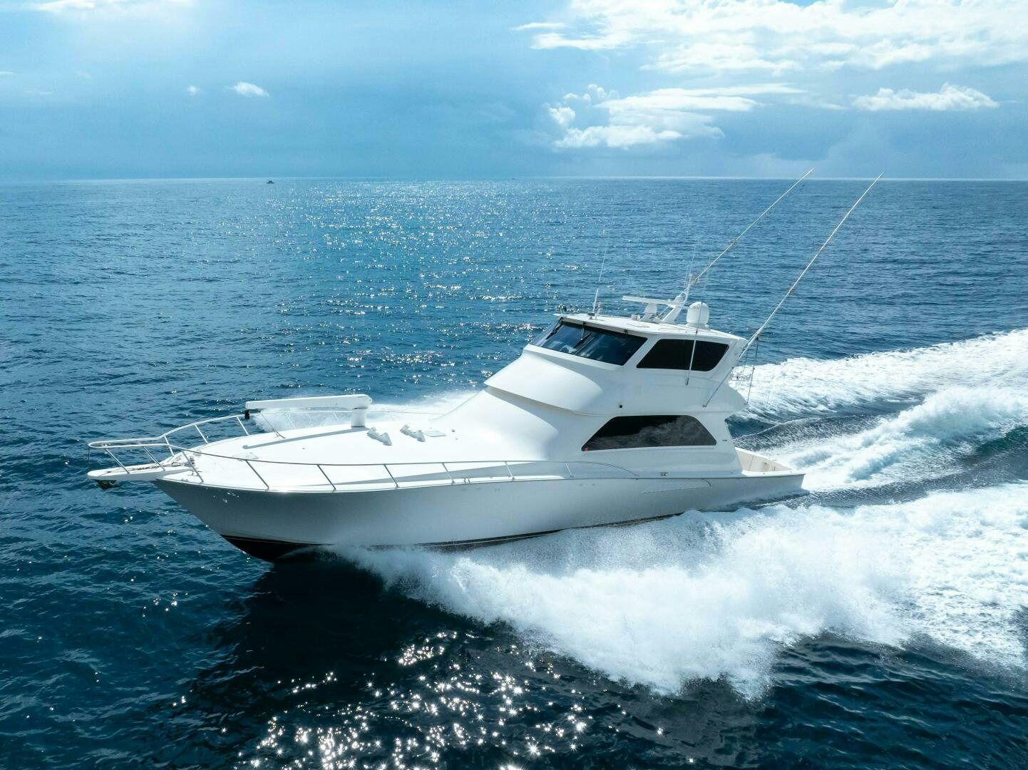 a white yacht in the ocean aboard Z MOTIVATION Yacht for Sale