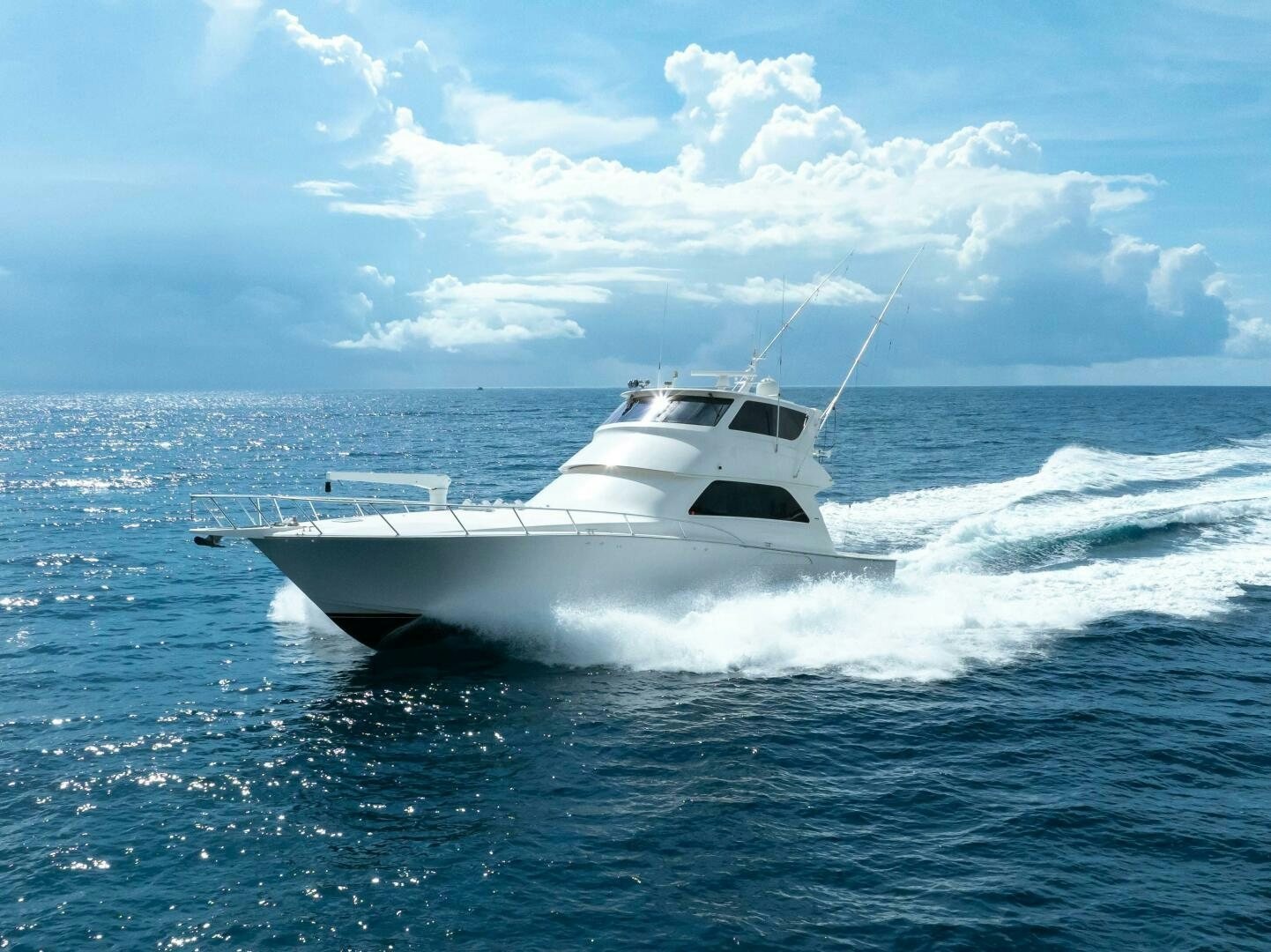 a white yacht in the water aboard Z MOTIVATION Yacht for Sale