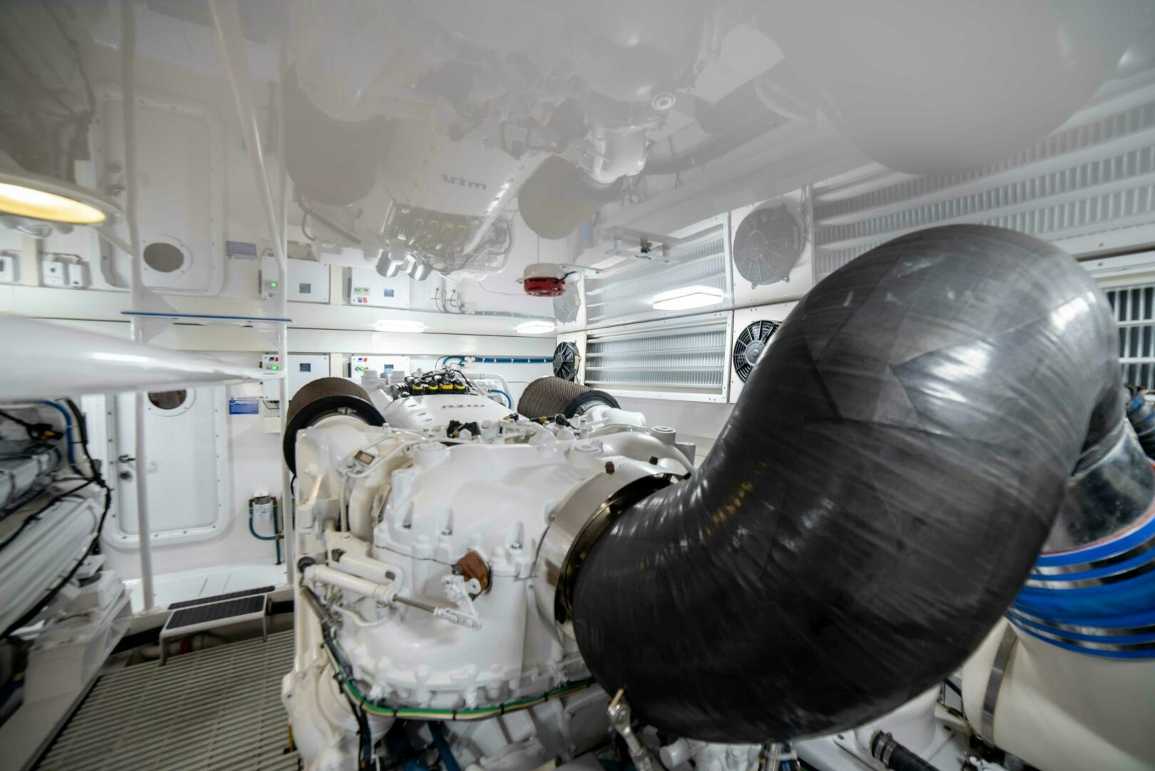 a few large metal balls in a factory aboard Z MOTIVATION Yacht for Sale