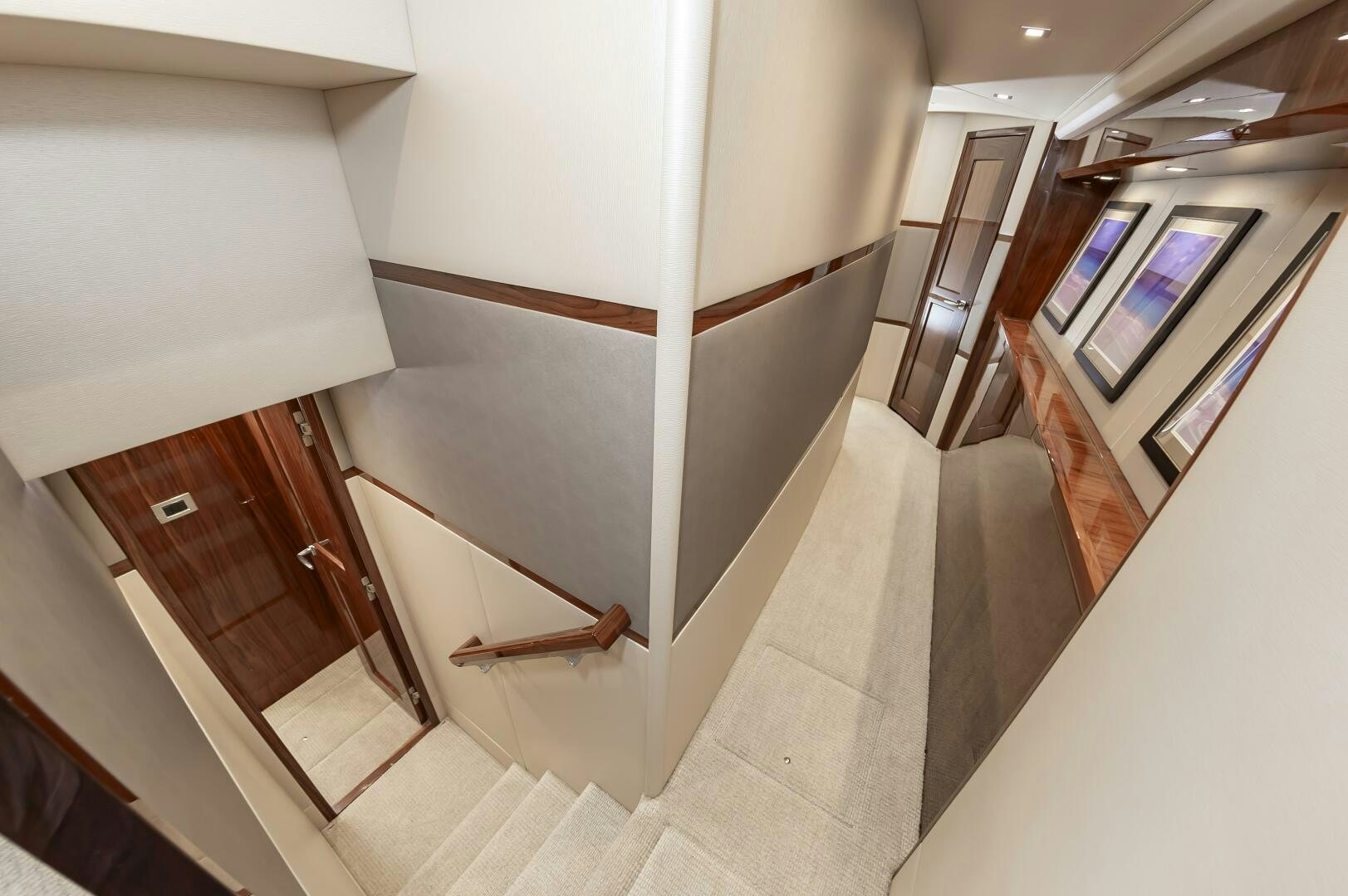 a room with a sink and a mirror aboard MERCENARIA Yacht for Sale