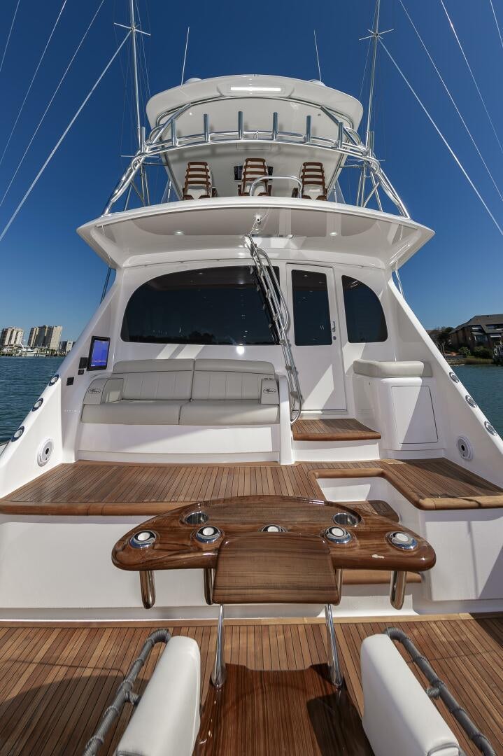 a boat on a deck aboard MERCENARIA Yacht for Sale