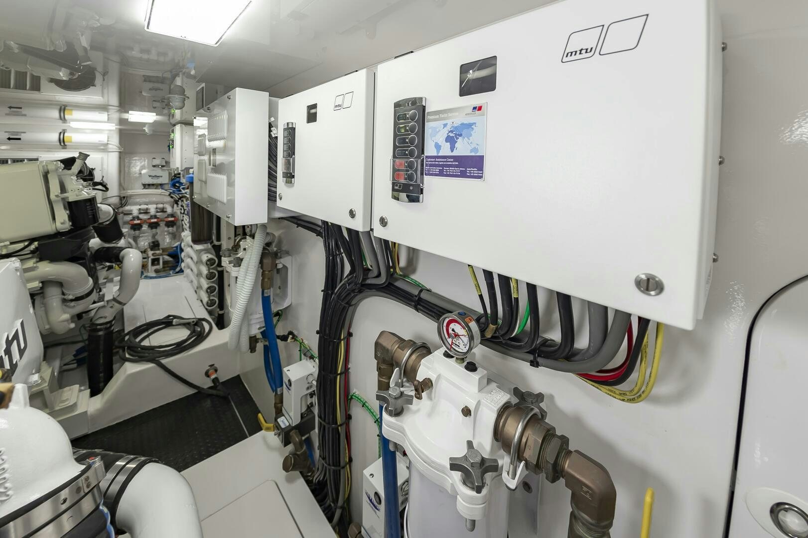 a close-up of a machine aboard MERCENARIA Yacht for Sale