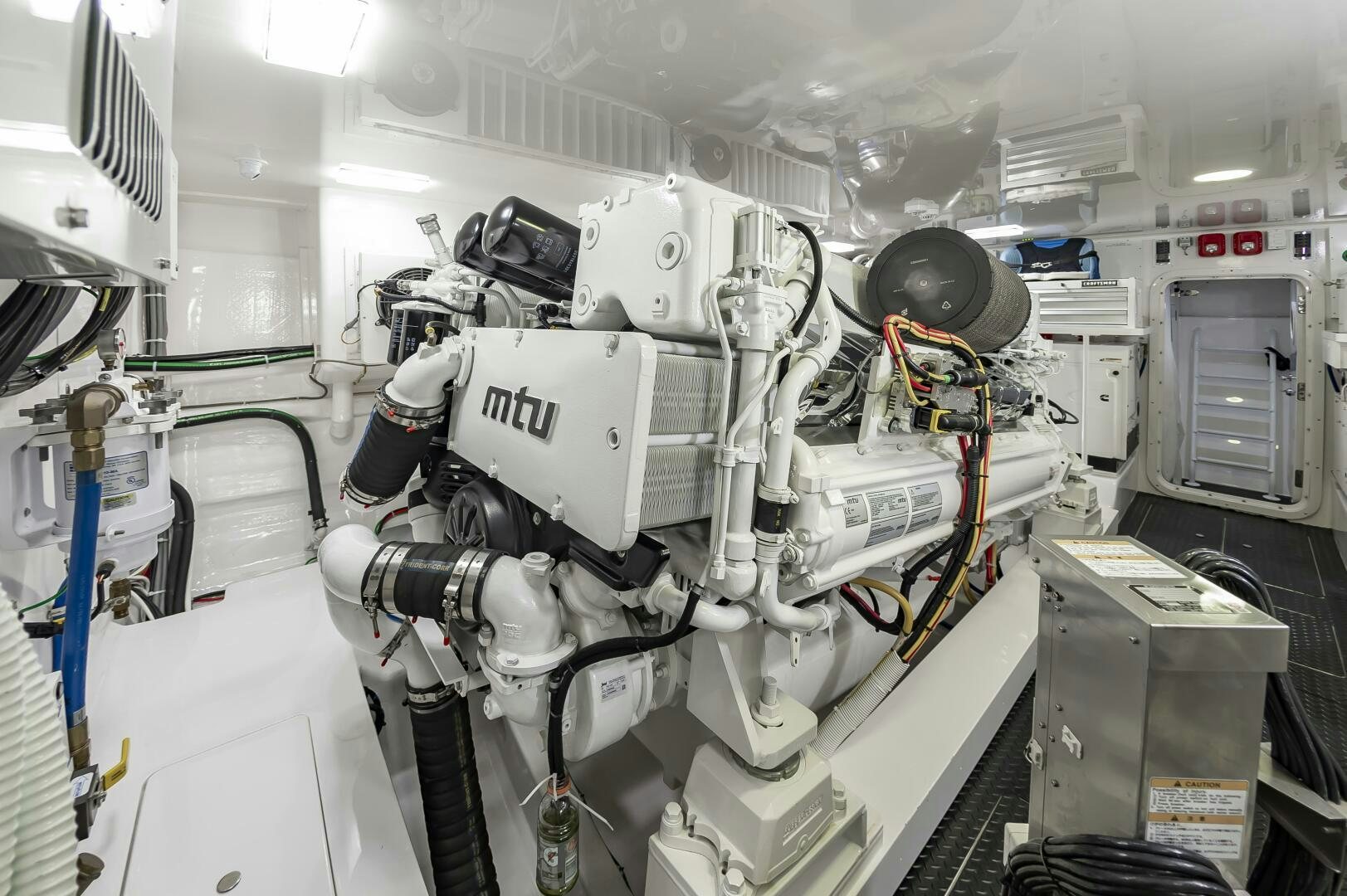 a machine inside a factory aboard MERCENARIA Yacht for Sale