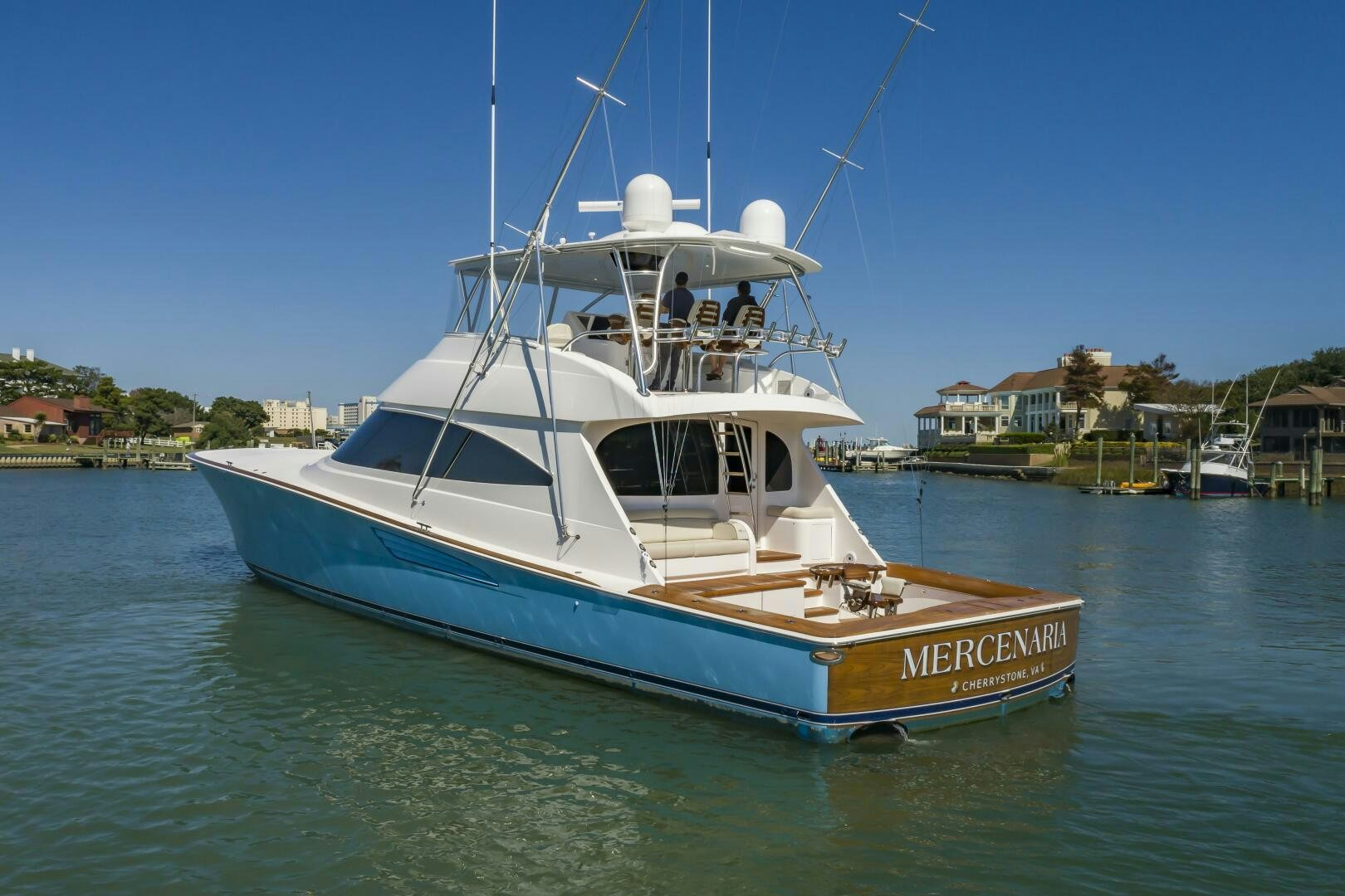 a boat in the water aboard MERCENARIA Yacht for Sale