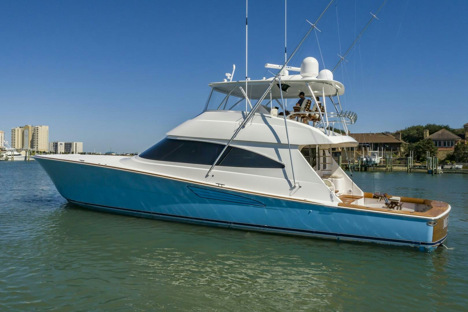 a boat in the water aboard MERCENARIA Yacht for Sale