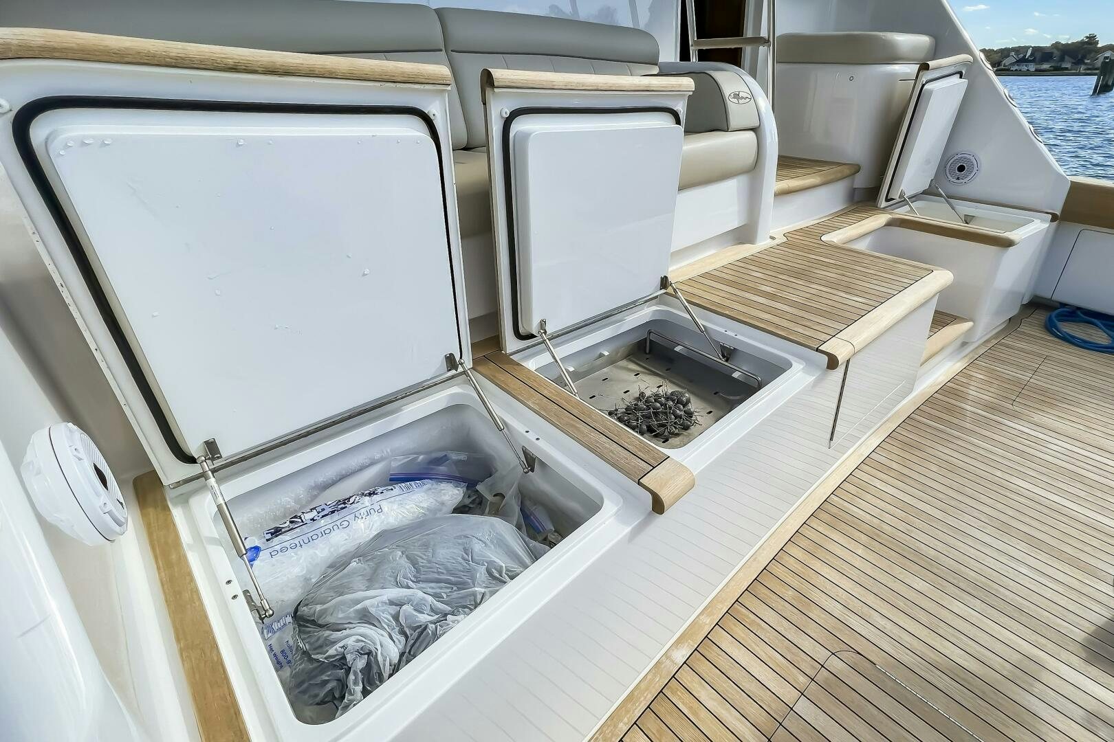 a car with a broken window aboard MERCENARIA Yacht for Sale