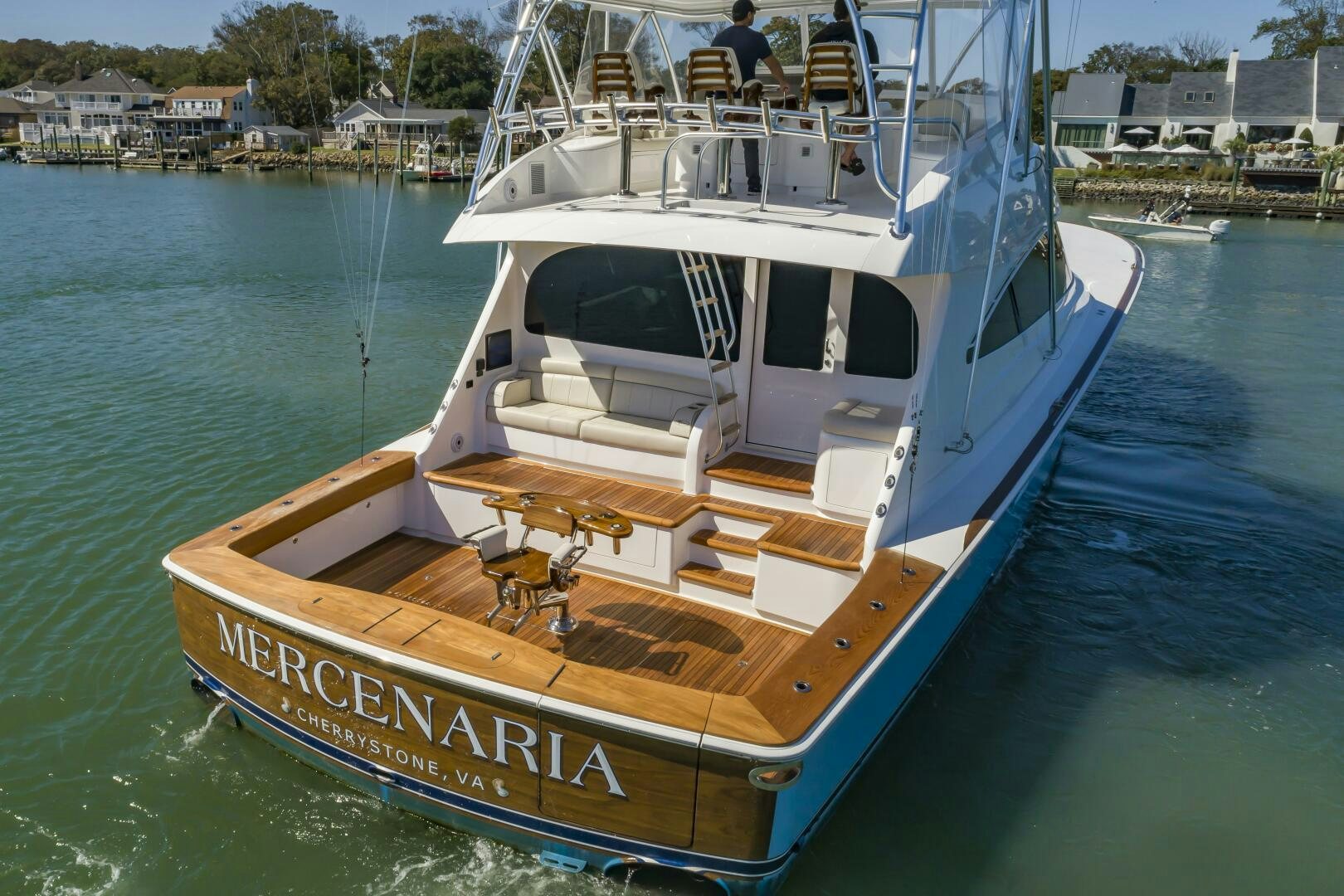 a boat on the water aboard MERCENARIA Yacht for Sale