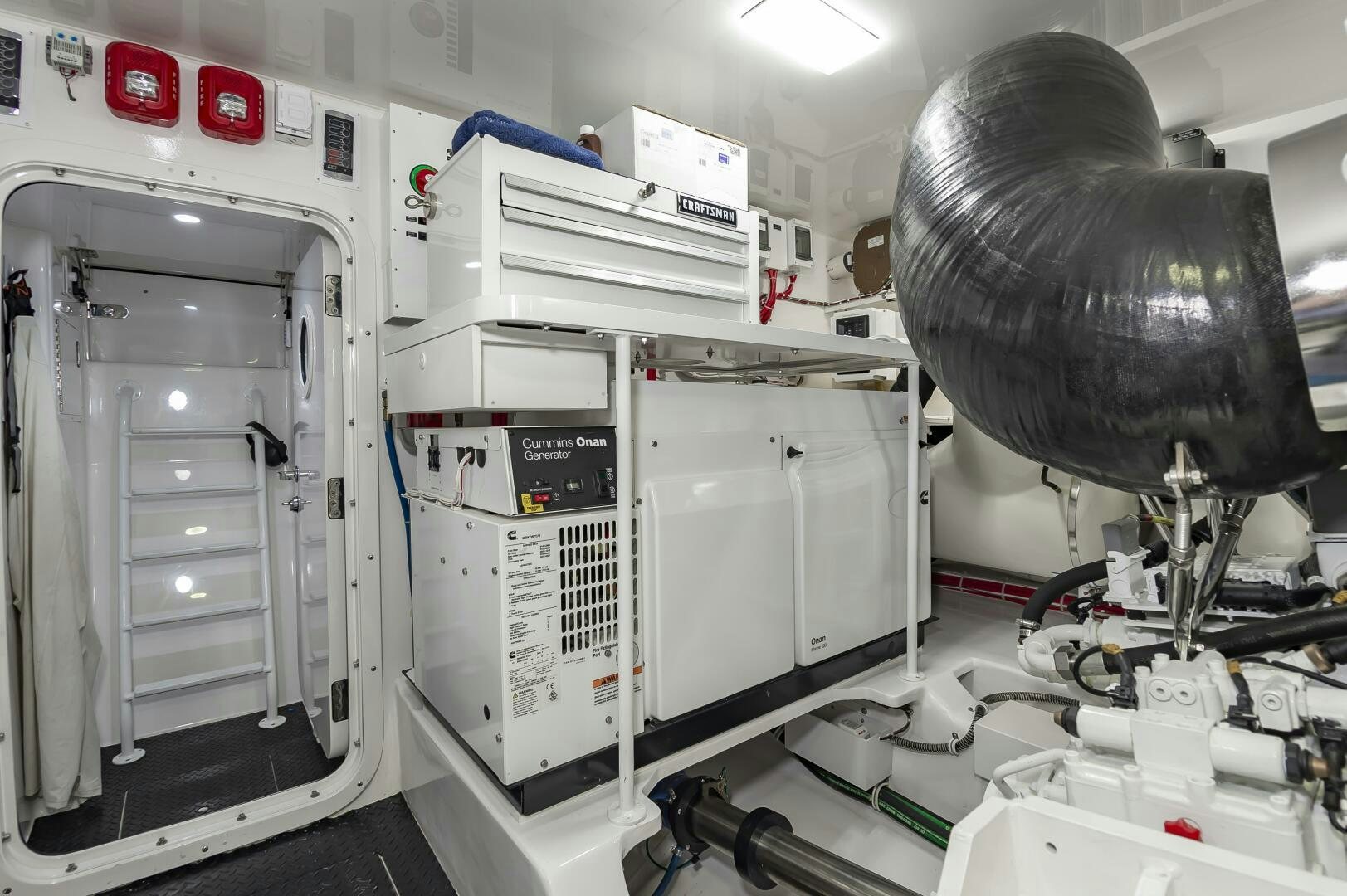 a person working in a factory aboard MERCENARIA Yacht for Sale