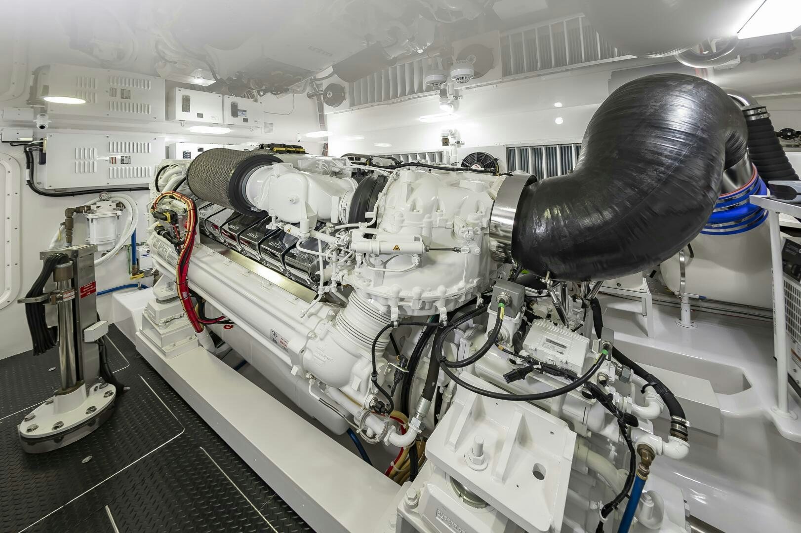 a machine with a large metal object aboard MERCENARIA Yacht for Sale