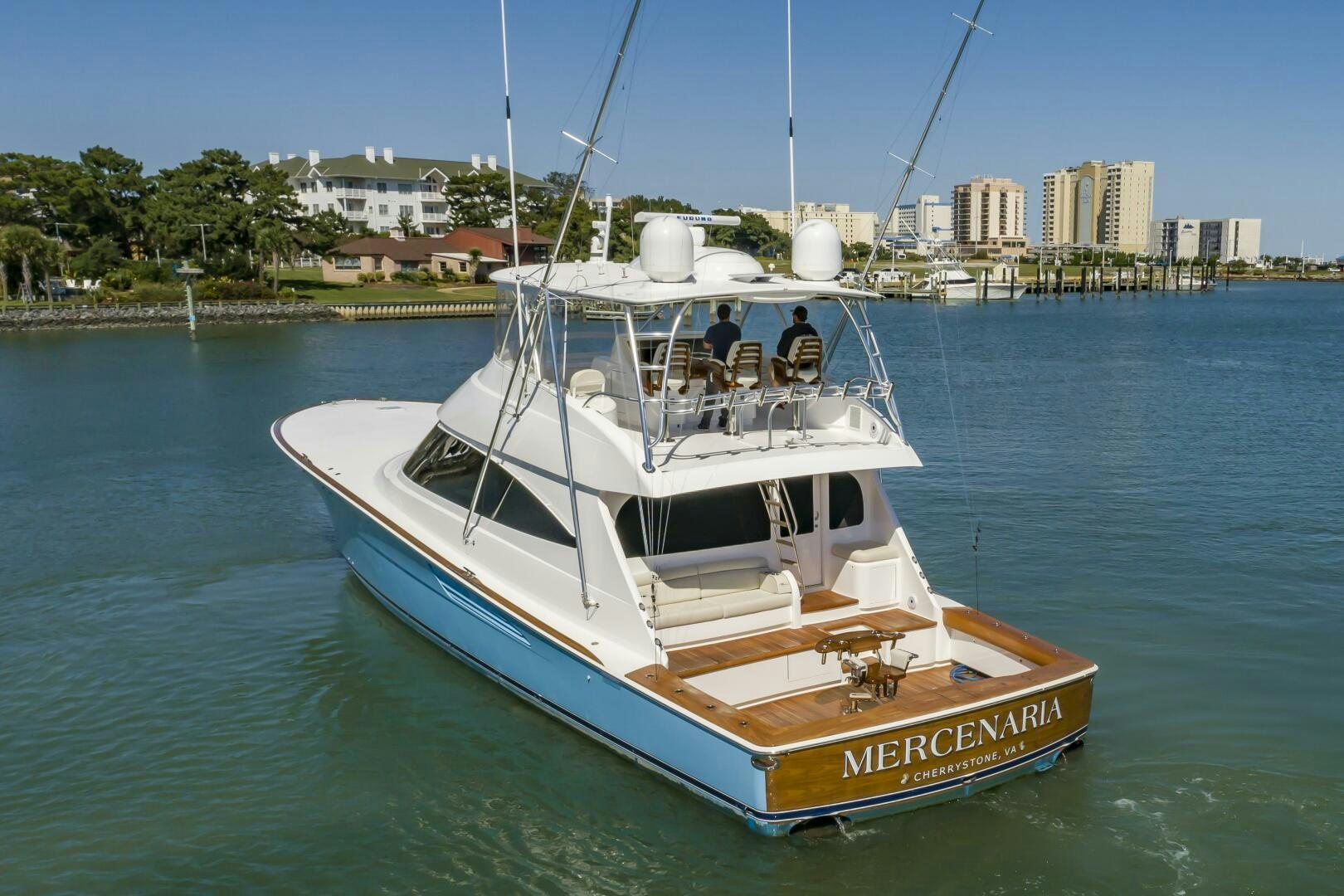 a boat in the water aboard MERCENARIA Yacht for Sale