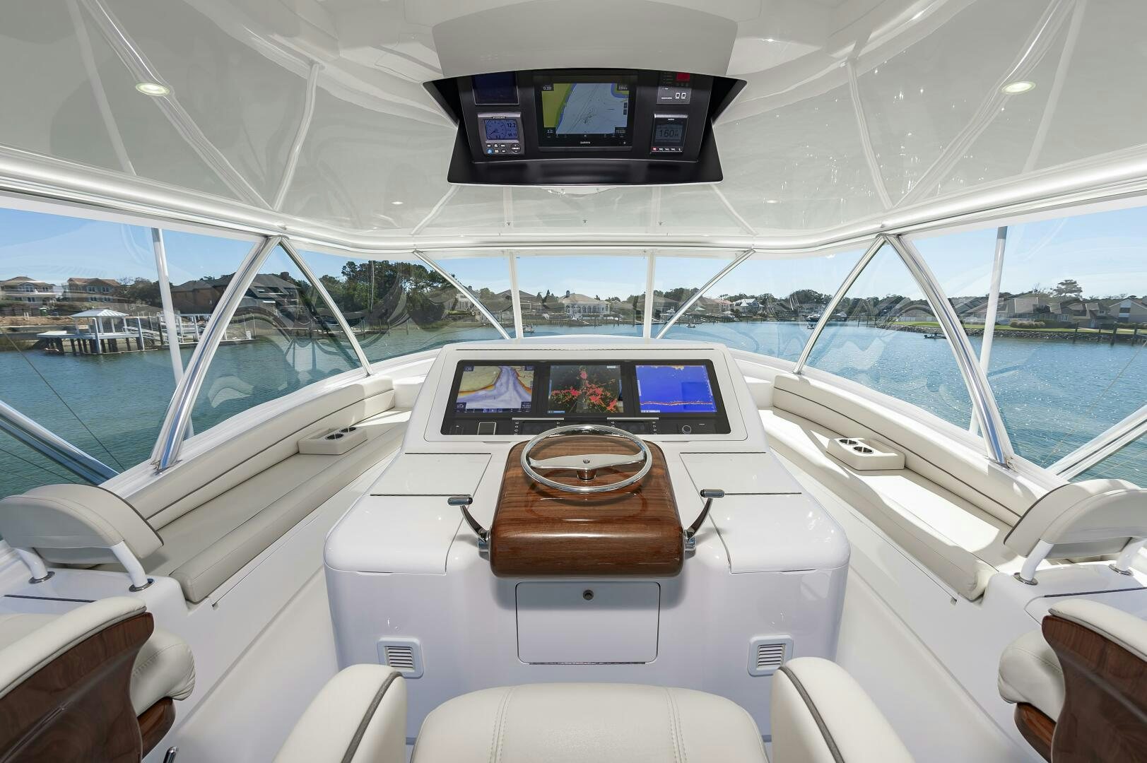 inside of a car aboard MERCENARIA Yacht for Sale