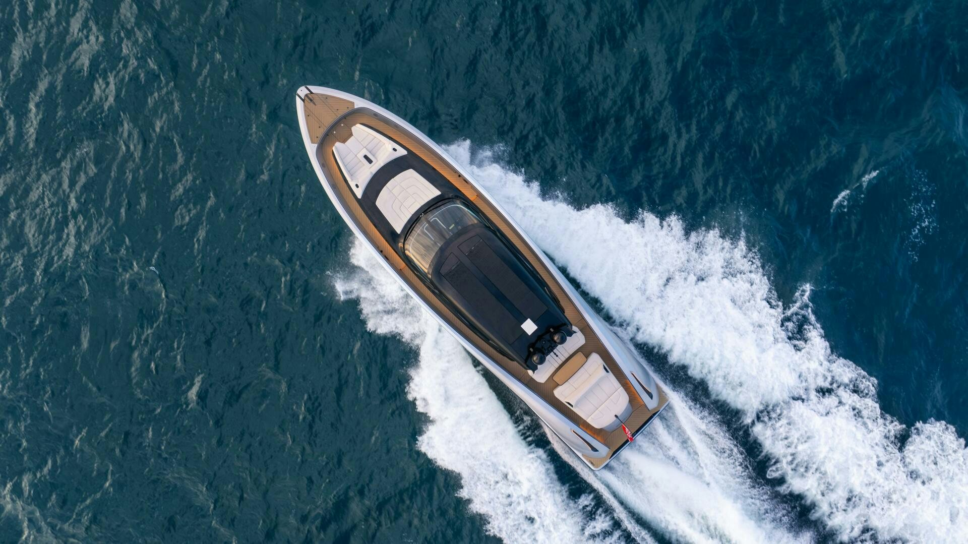a high angle view of a boat aboard FELLOWSHIP II Yacht for Sale