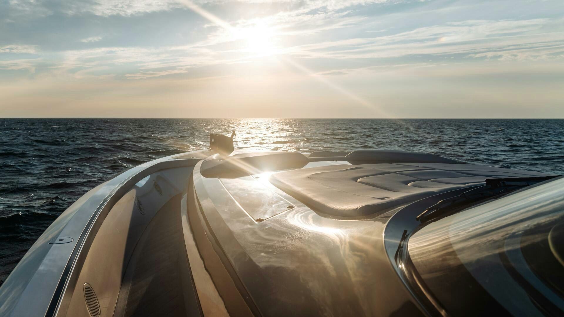 the sun shining on the water aboard FELLOWSHIP II Yacht for Sale