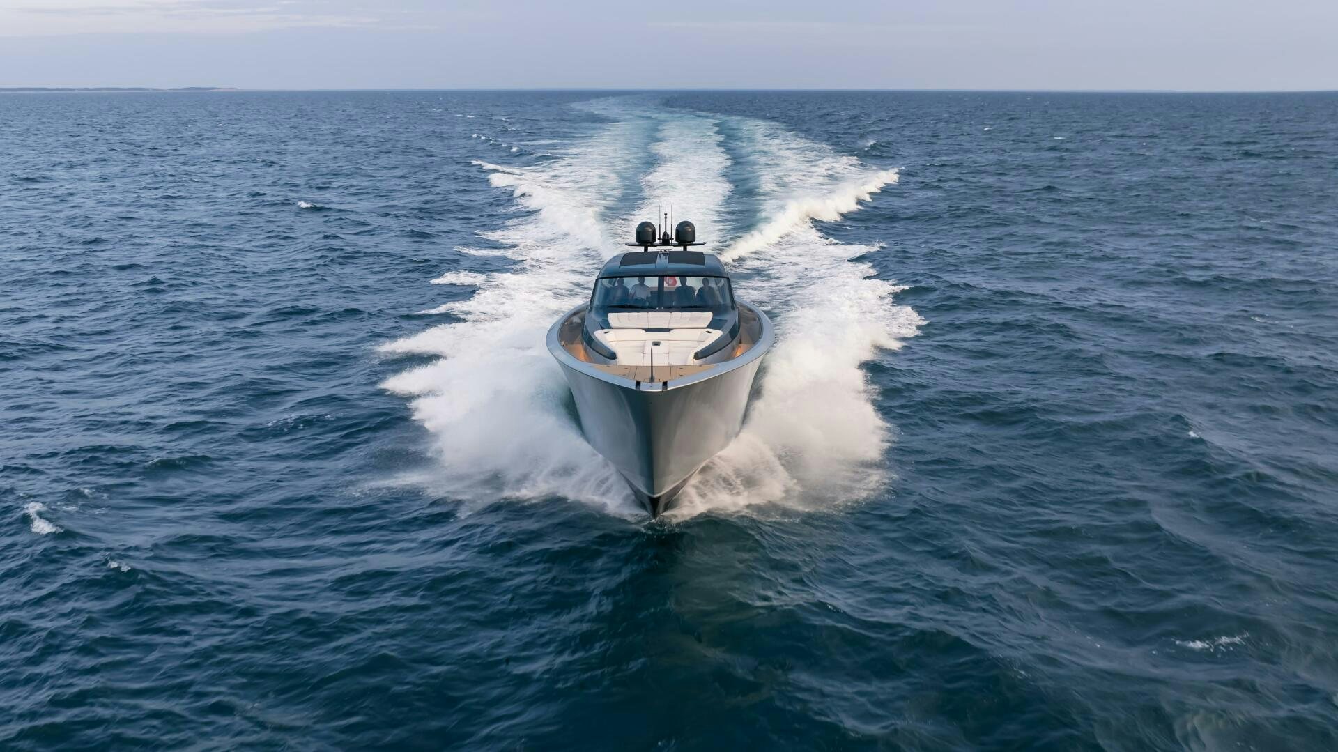 a boat in the water aboard FELLOWSHIP II Yacht for Sale