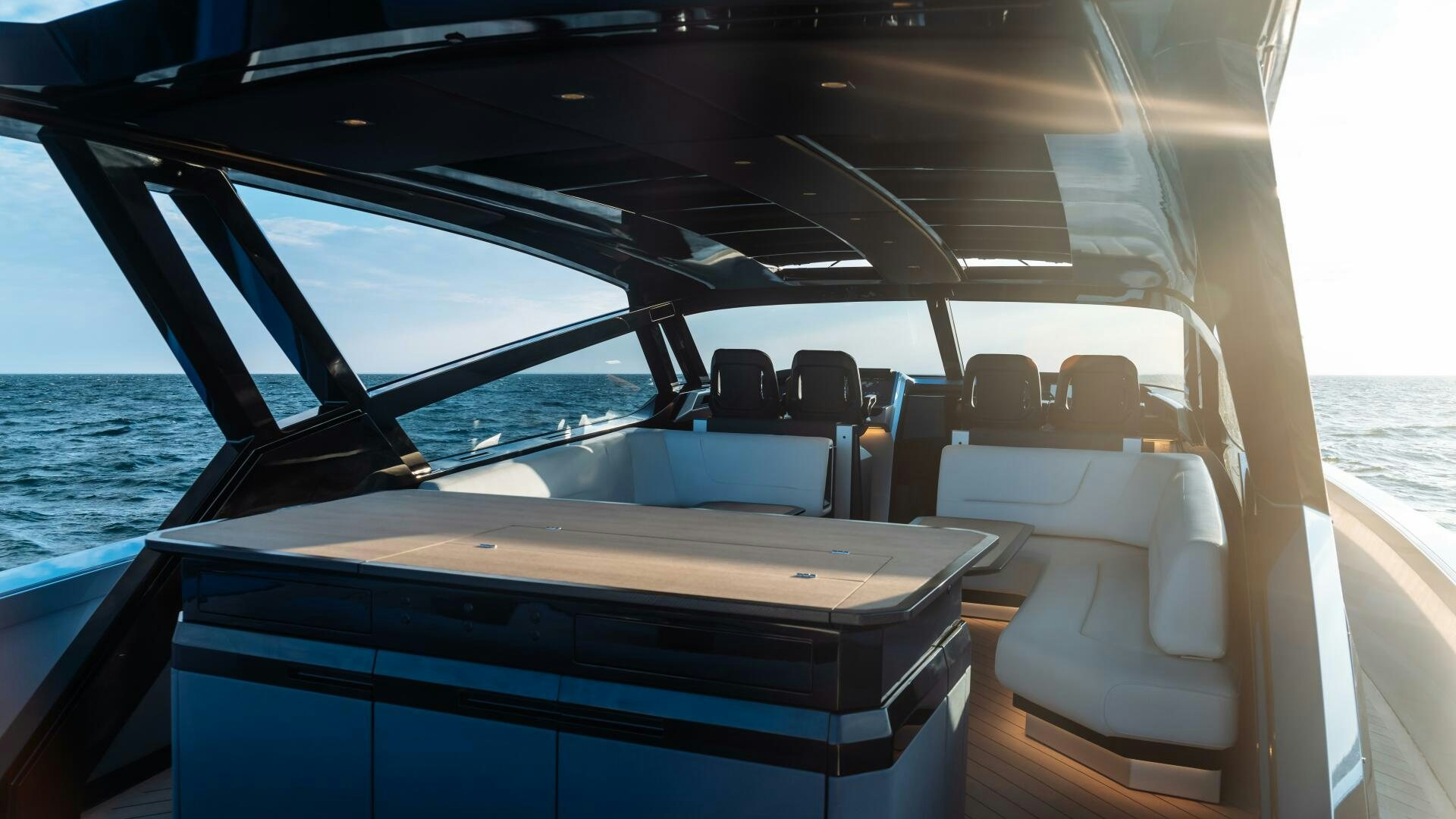 the inside of a boat aboard FELLOWSHIP II Yacht for Sale