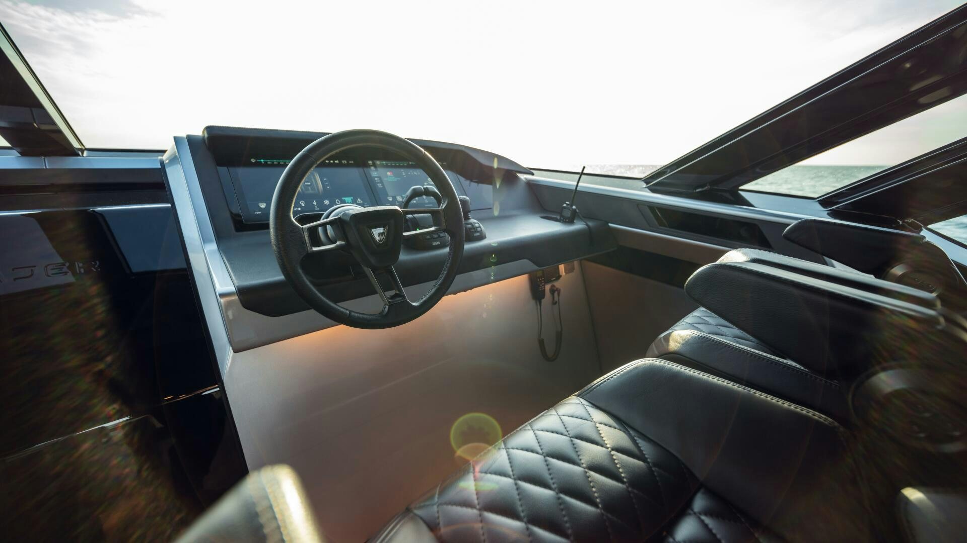 the interior of a car aboard FELLOWSHIP II Yacht for Sale