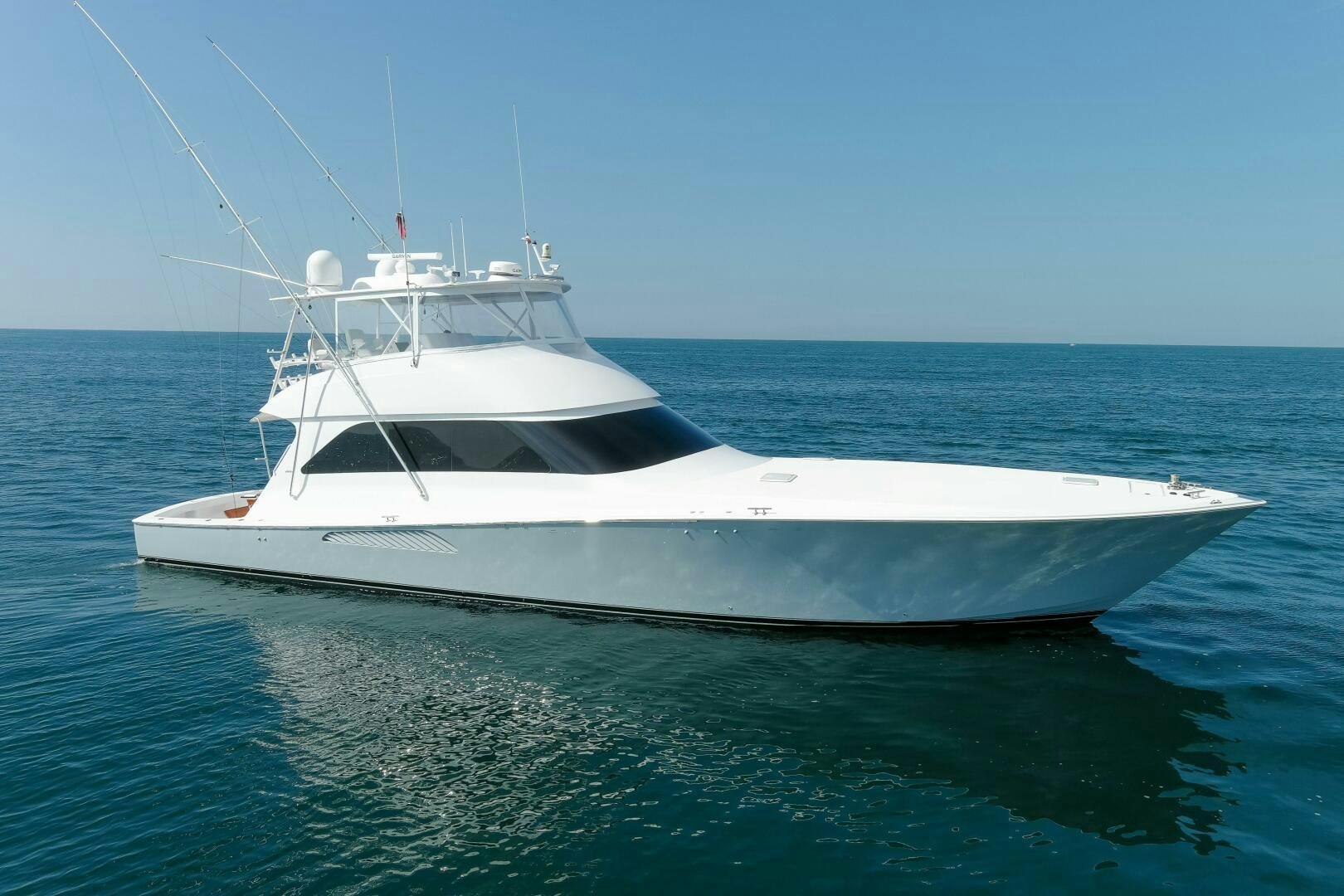 a white yacht in the water aboard JESSI SUE Yacht for Sale