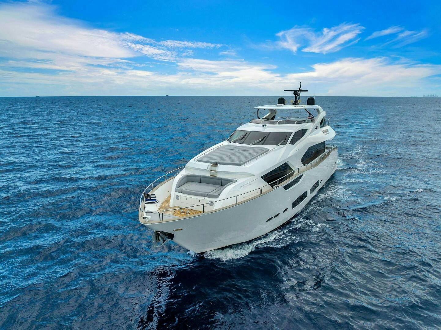 a white yacht in the water aboard KARILLIAN & COMPANY Yacht for Sale