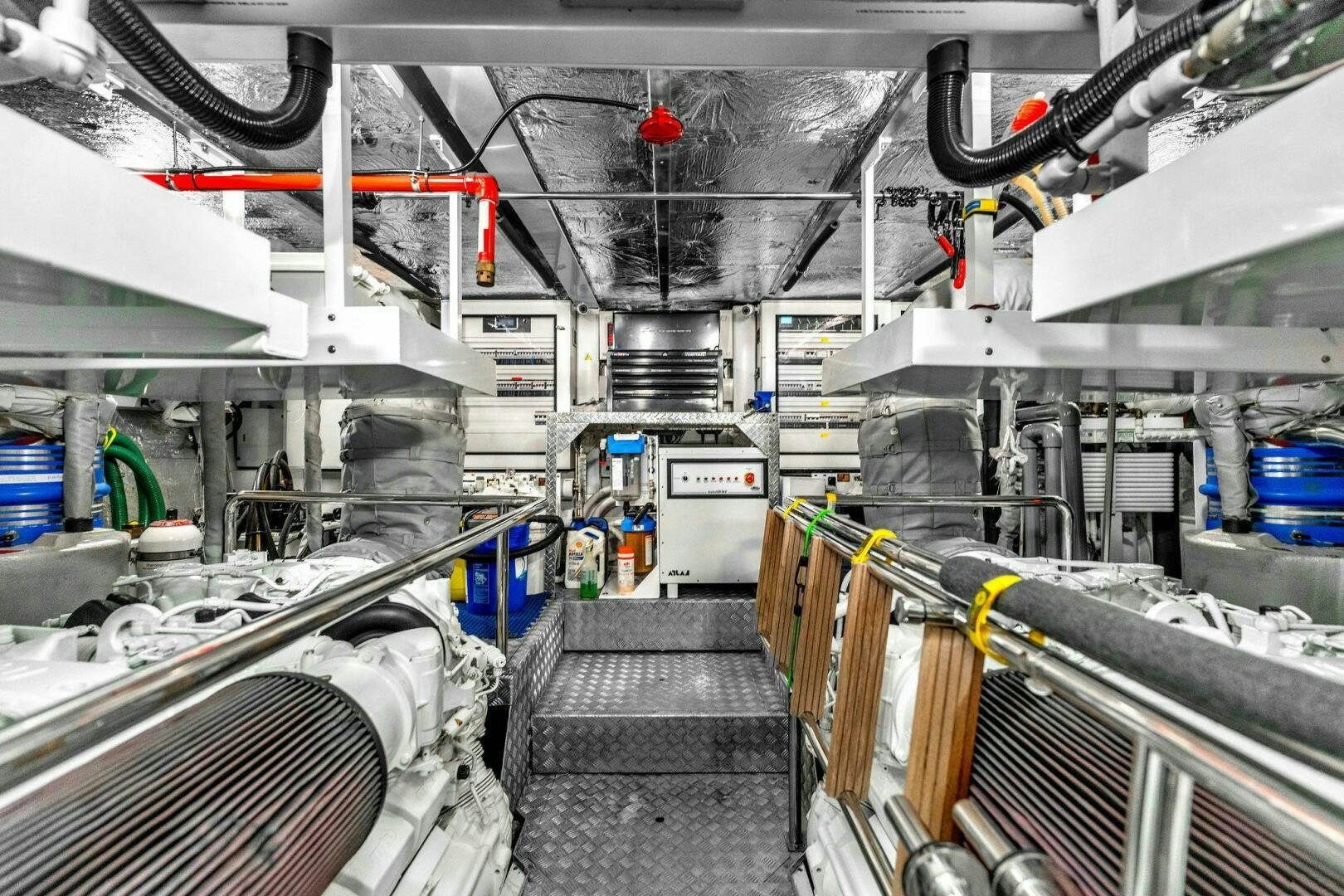 a factory with several machines aboard KARILLIAN & COMPANY Yacht for Sale